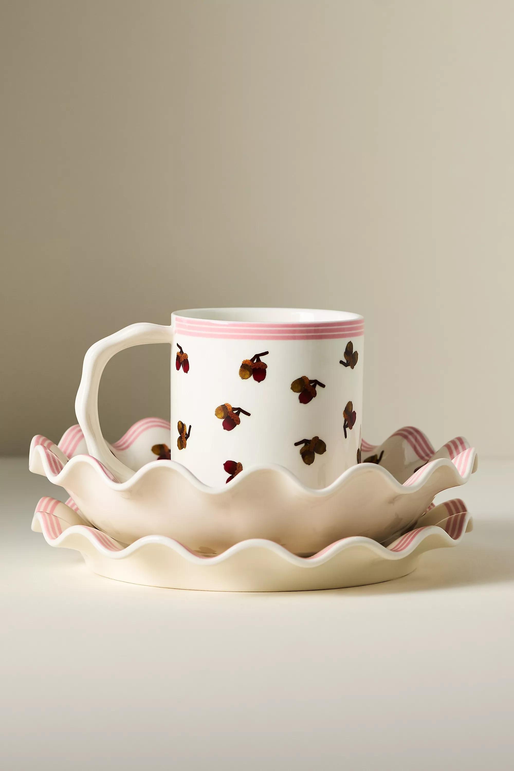 Georgie Stoneware Mug, White, A501_0010, large image number 1