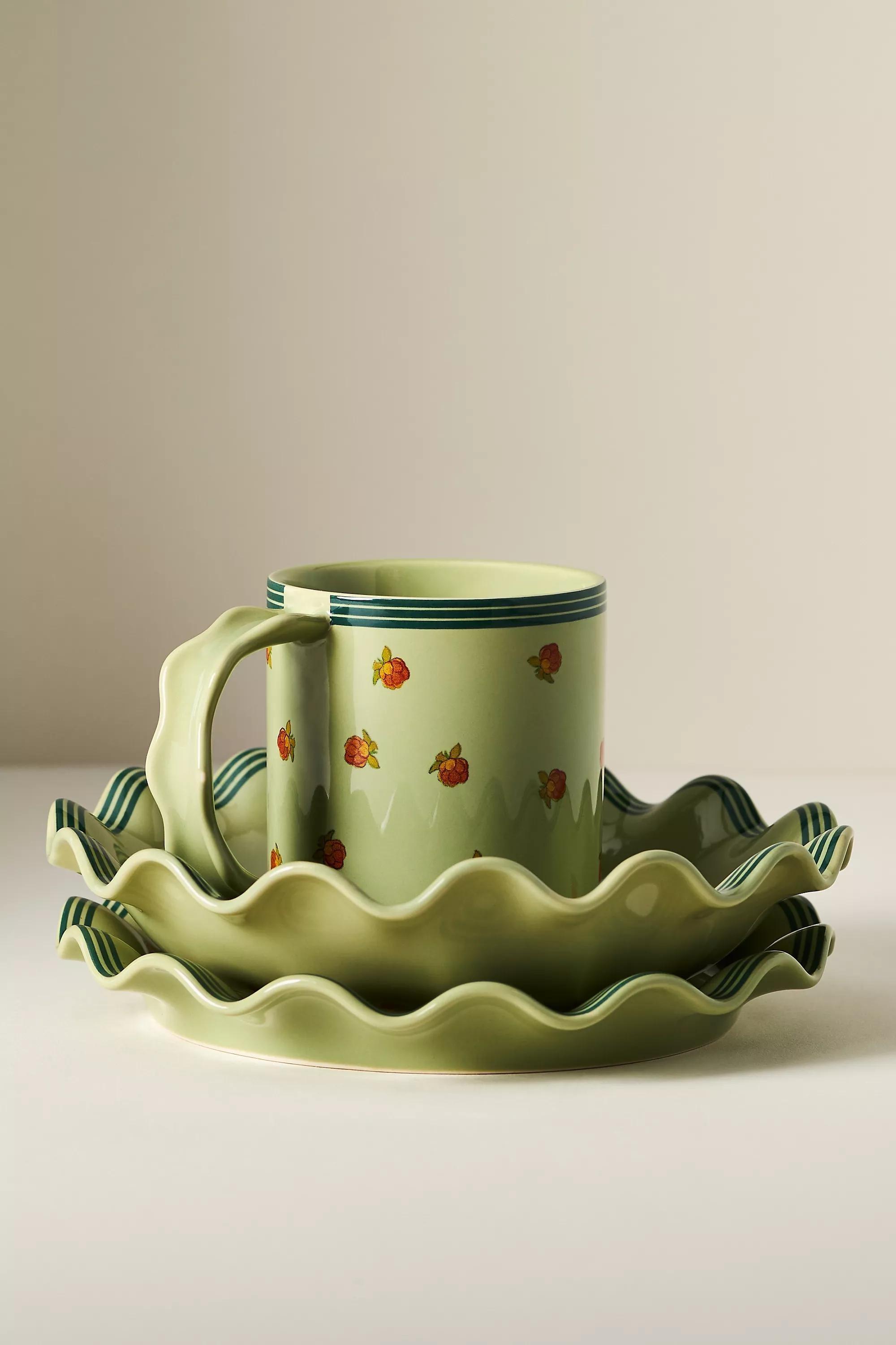 Georgie Stoneware Mug, Green, A501_0030, large image number 1