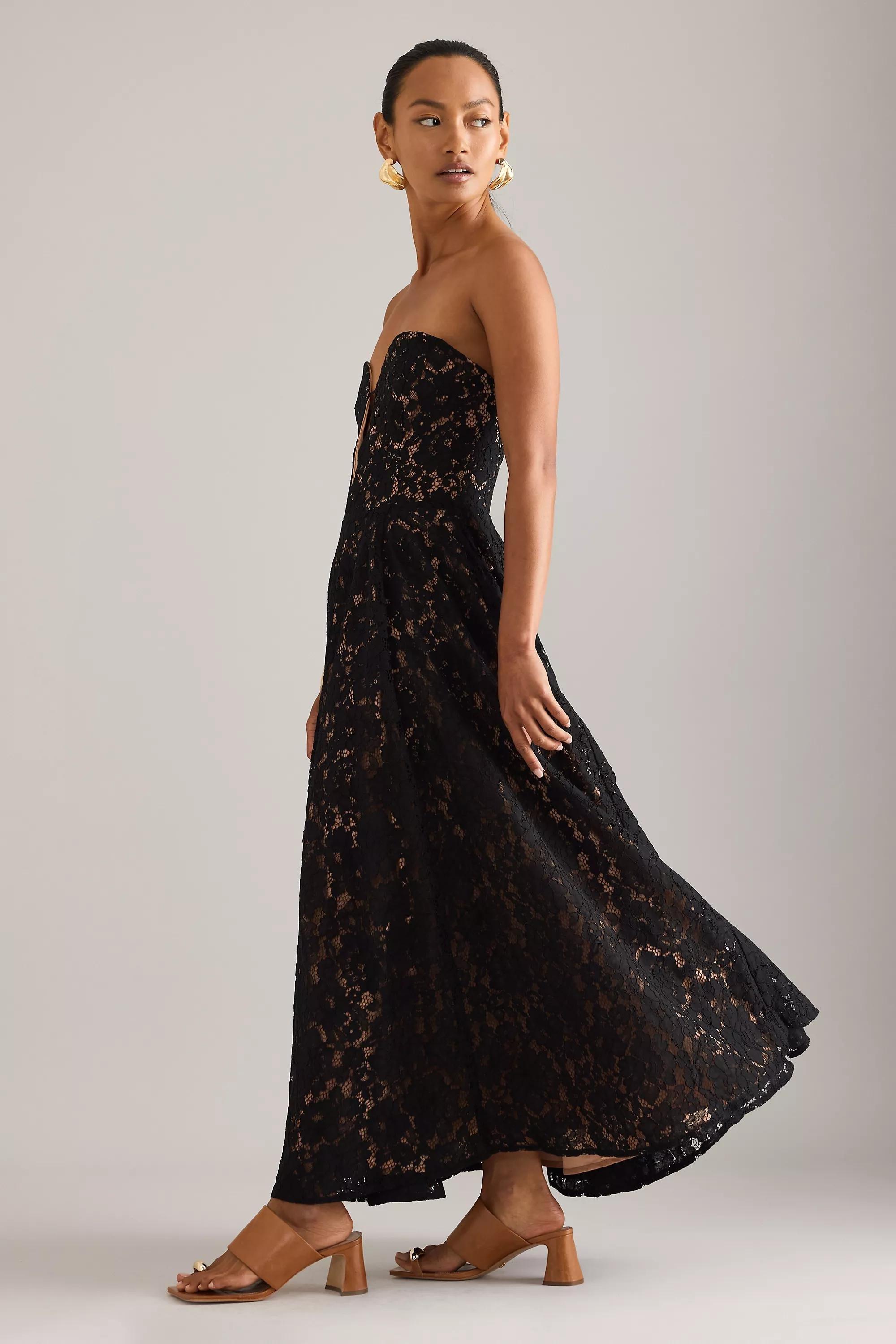 BLACK Bardot Opal Lace Midi Dress, A501_0001, medium