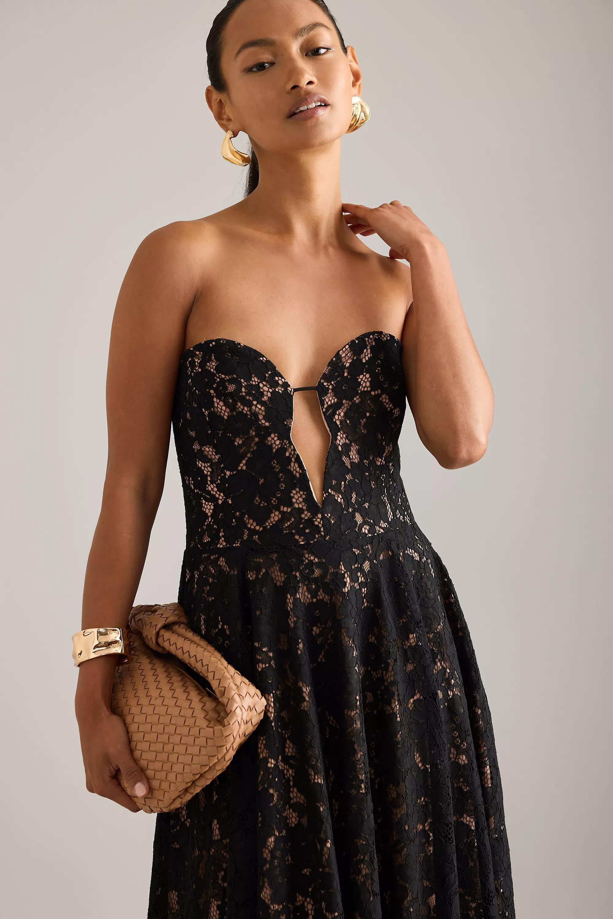 BLACK Bardot Opal Lace Midi Dress, A501_0001, large image number 3