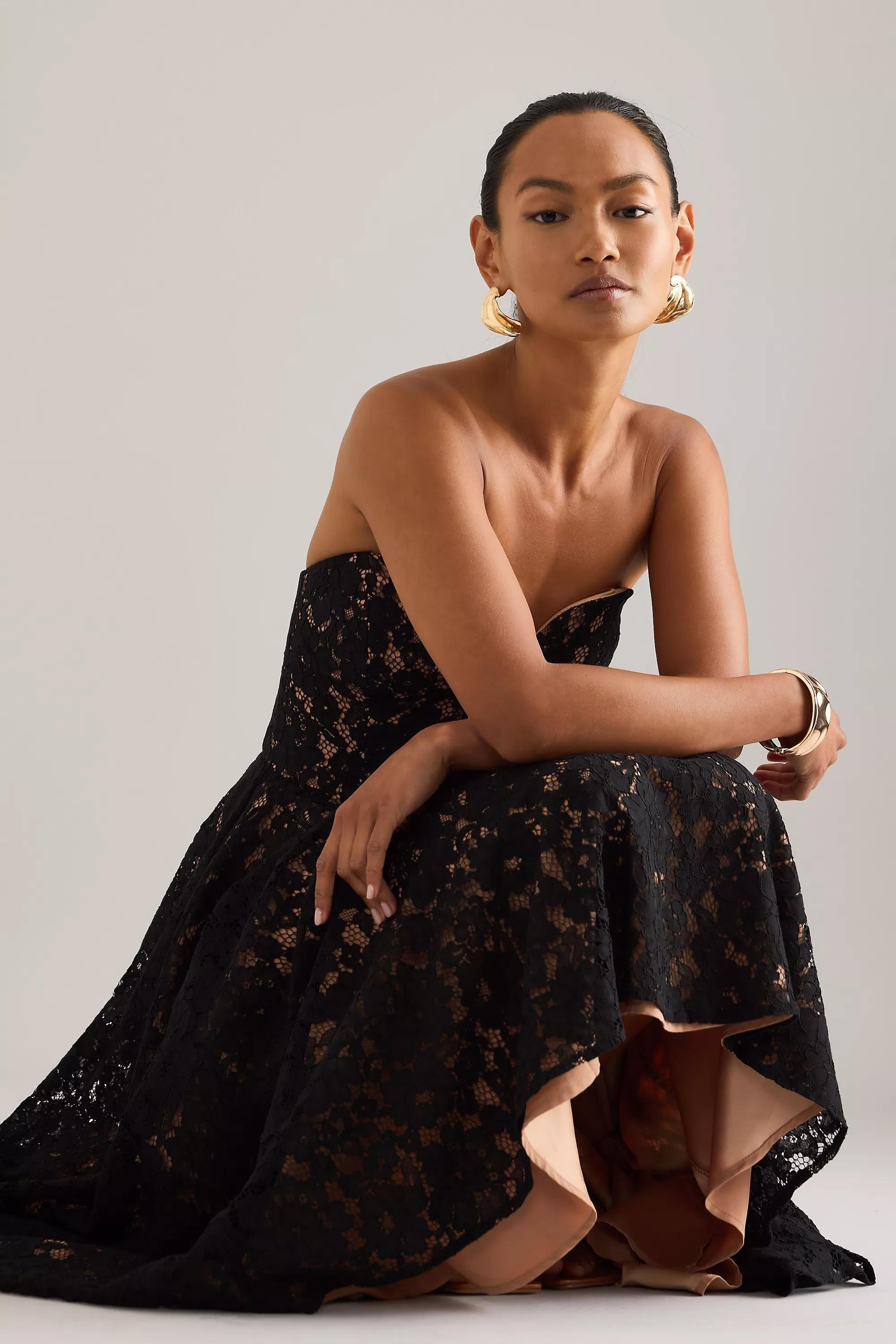 BLACK Bardot Opal Lace Midi Dress, A501_0001, large image number 4