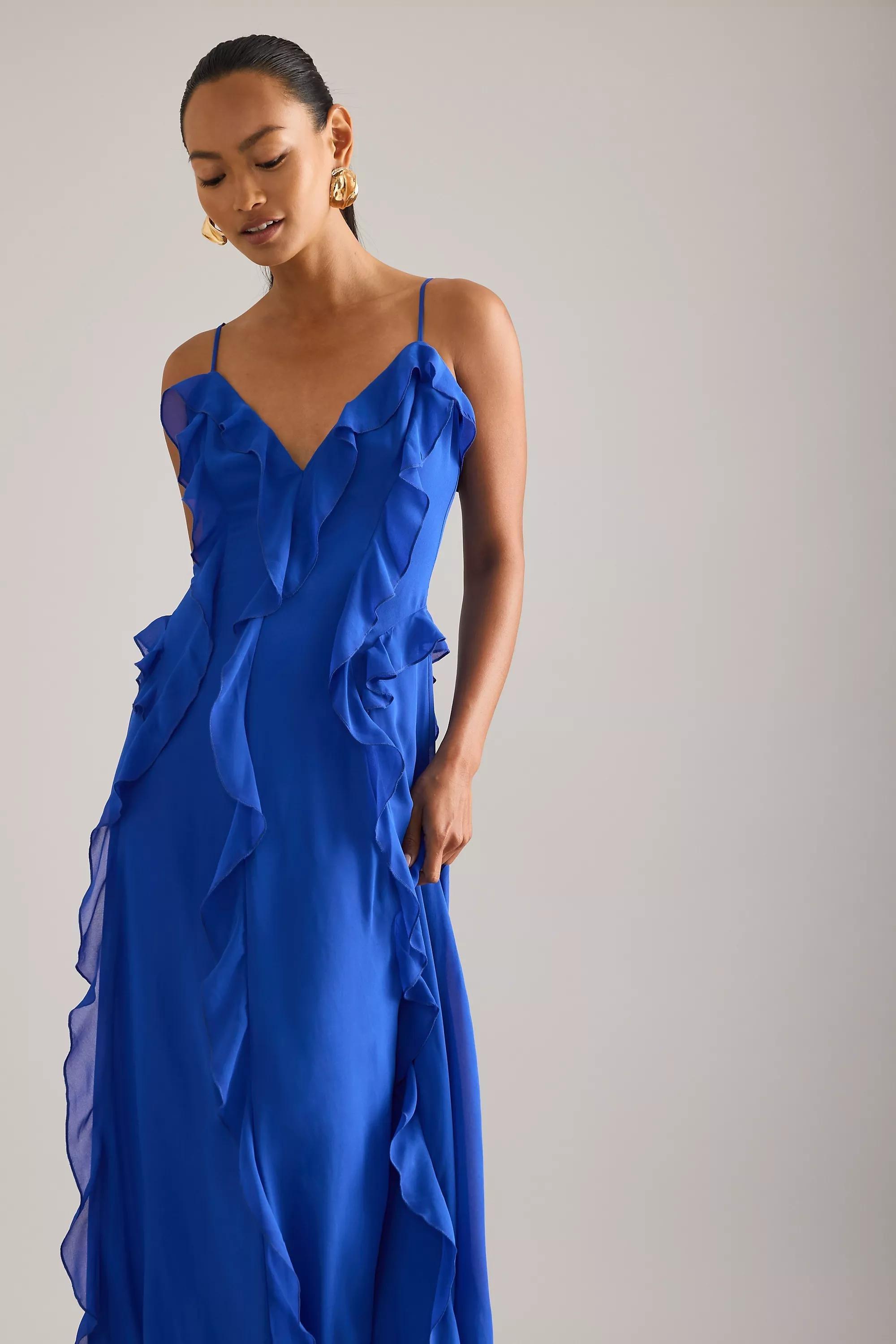 Bardot Veris Ruffle Maxi Dress, Blue, , large image number 3