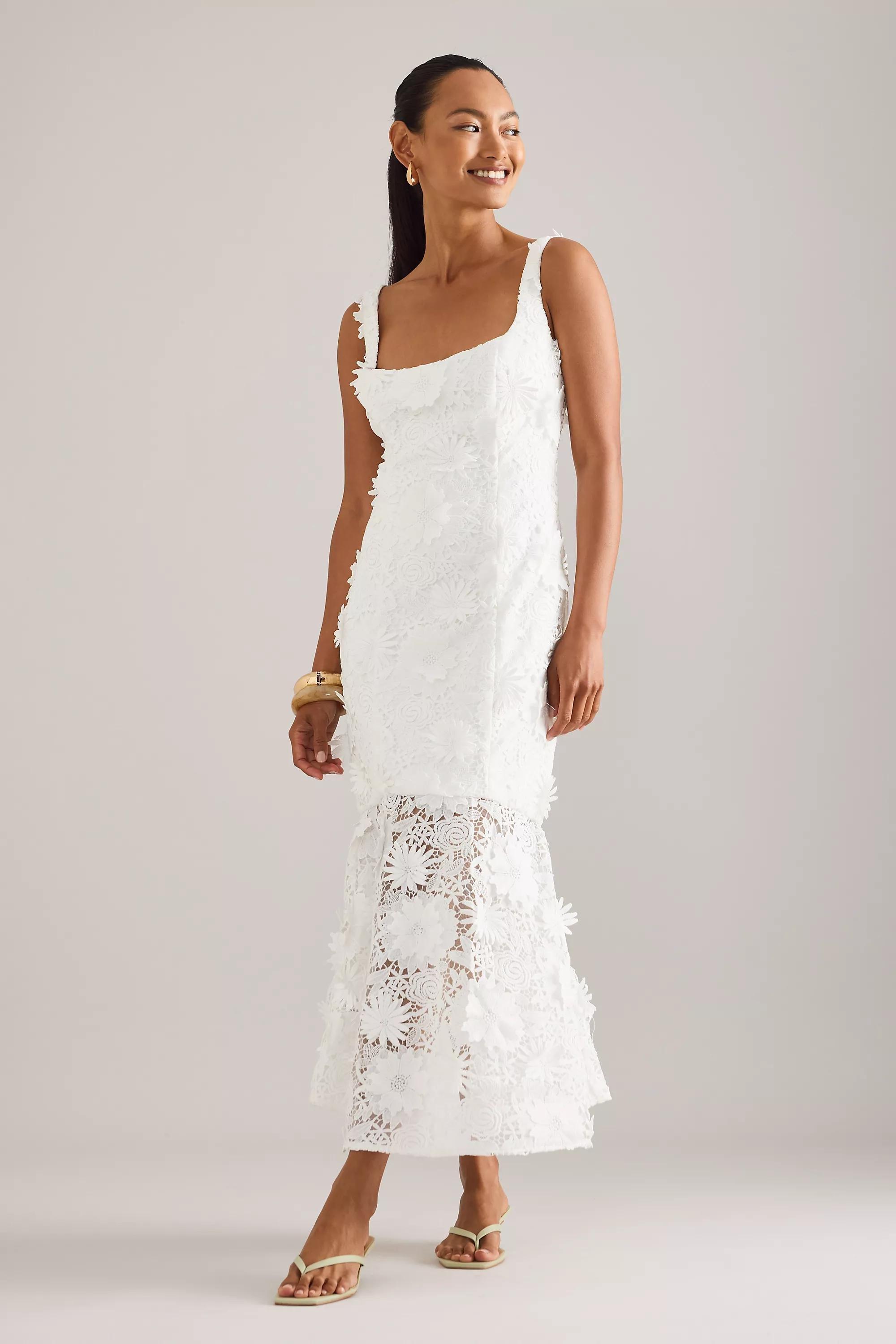 Bardot Marico Lace Midi Dress, White, , large image number 0
