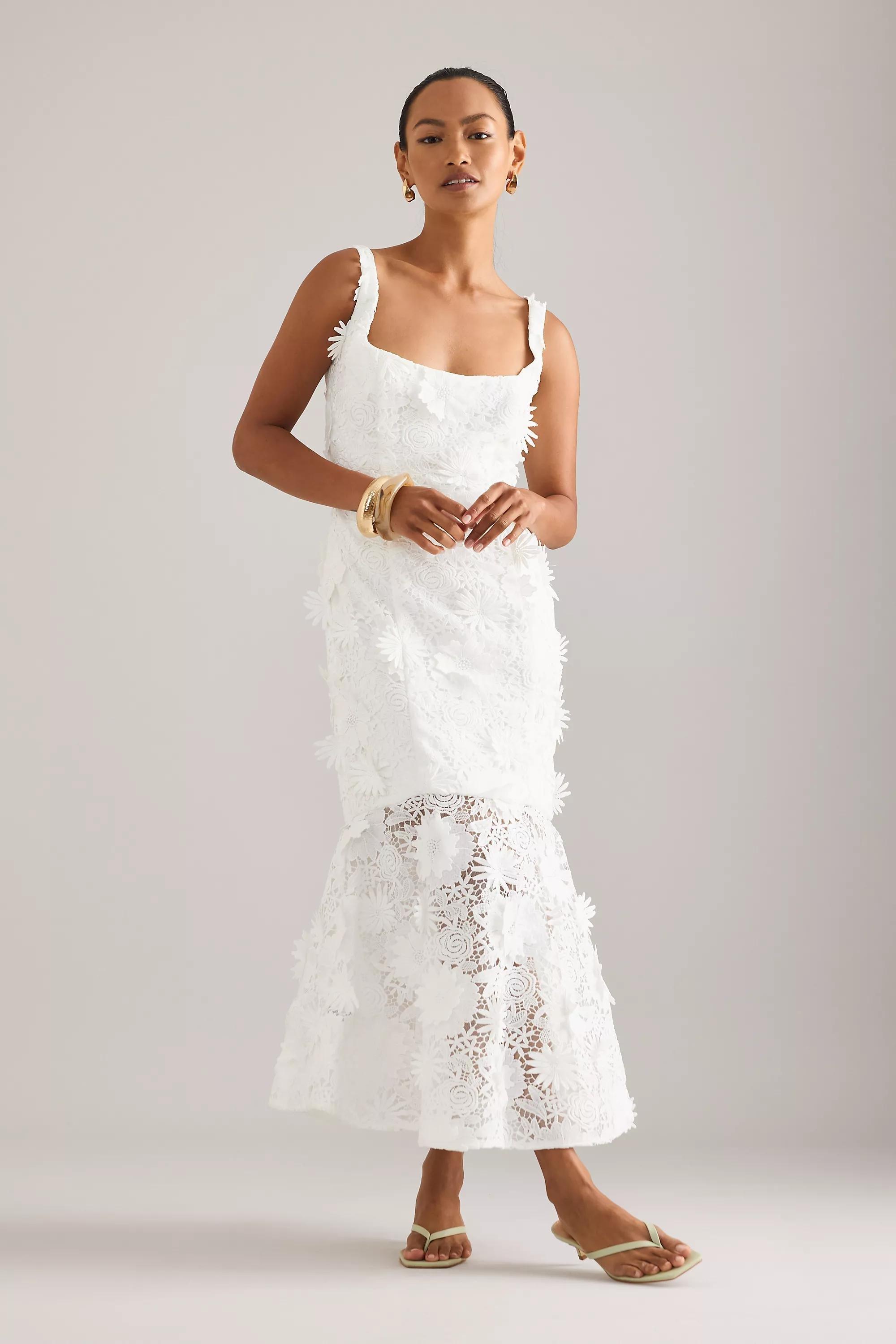 Bardot Marico Lace Midi Dress, White, , large image number 3