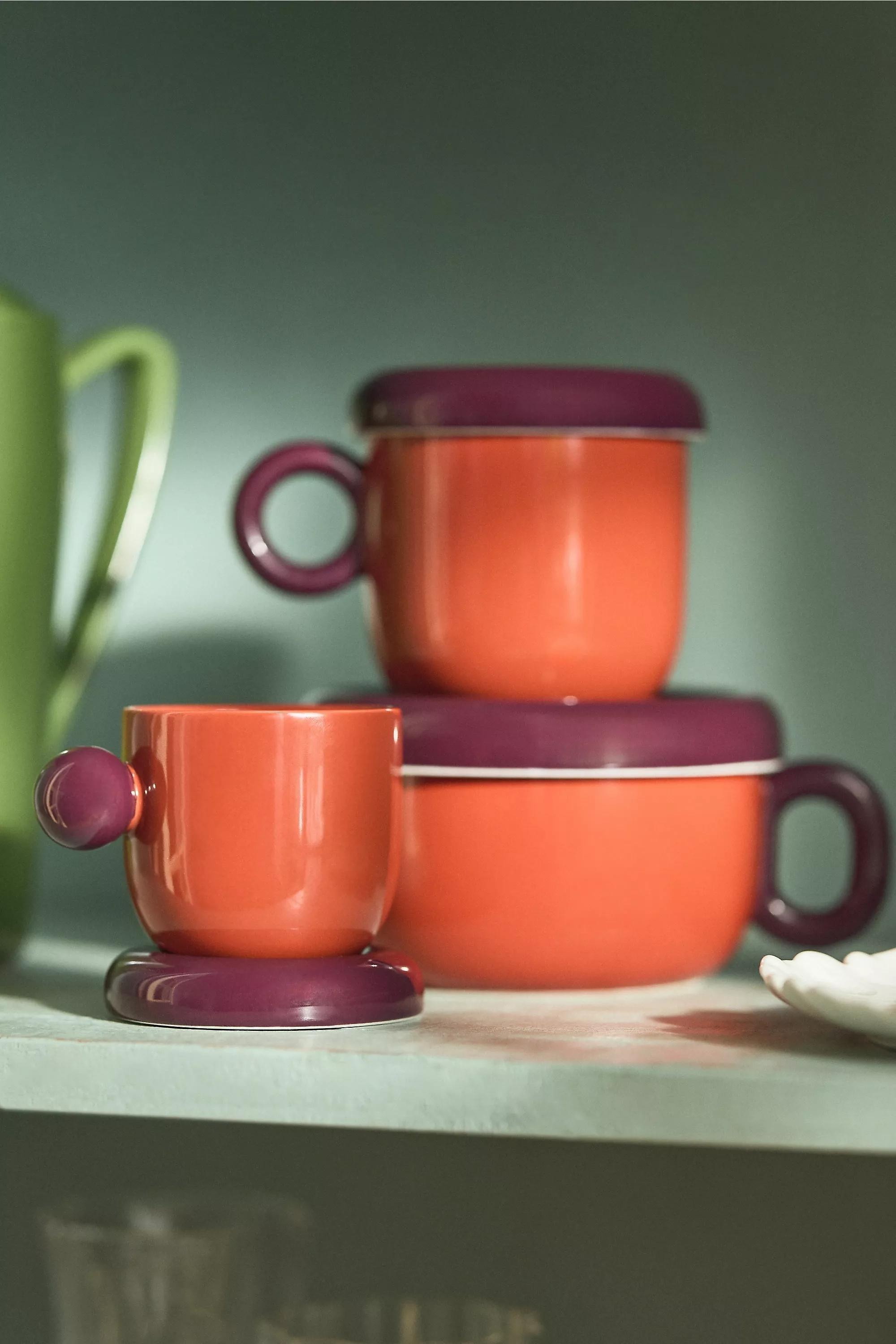 Rika Stoneware Mug, Red, A501_0061, large image number 1