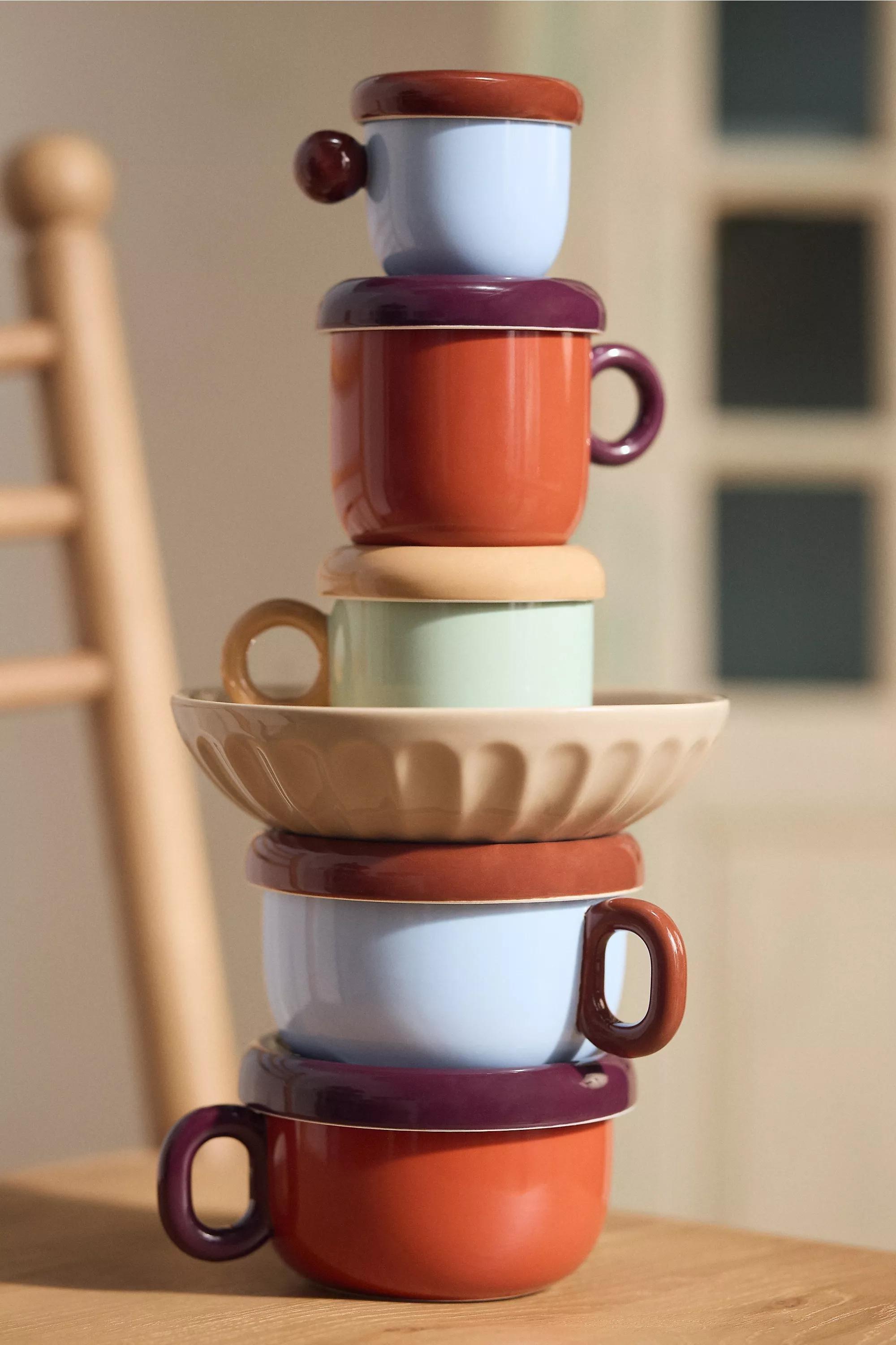 Rika Stoneware Espresso Cup, Red, A501_0061, large image number 1