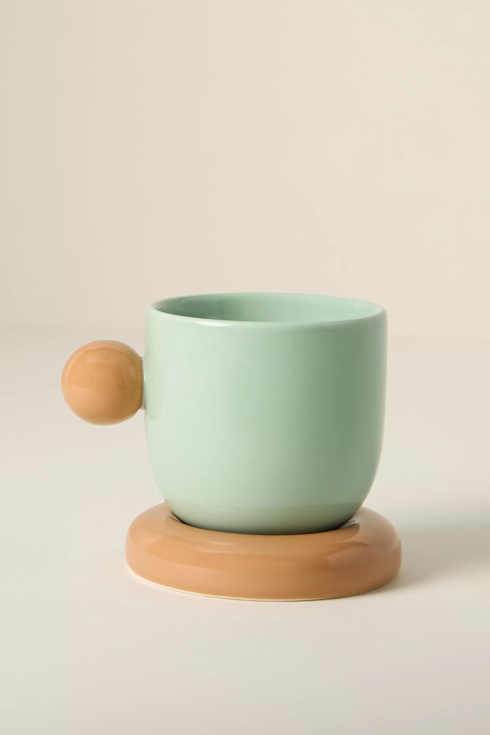 Rika Stoneware Espresso Cup, Green, A501_0102, large image number 4