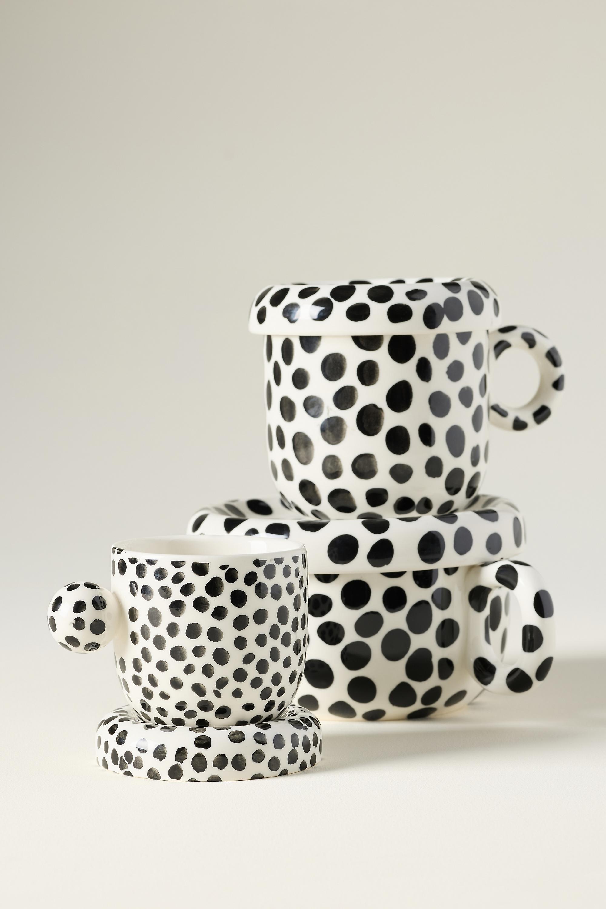 Rika Stoneware Espresso Cup, Black, large image number 3