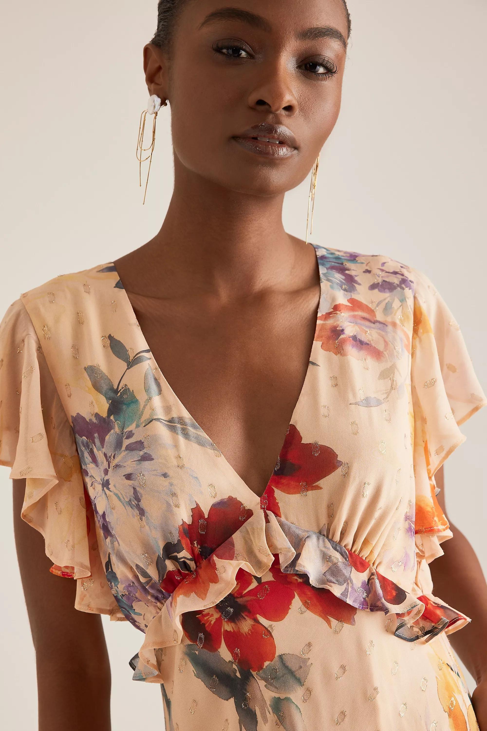 Anthropologie Floral A-Line Maxi Dress, , large image number 2