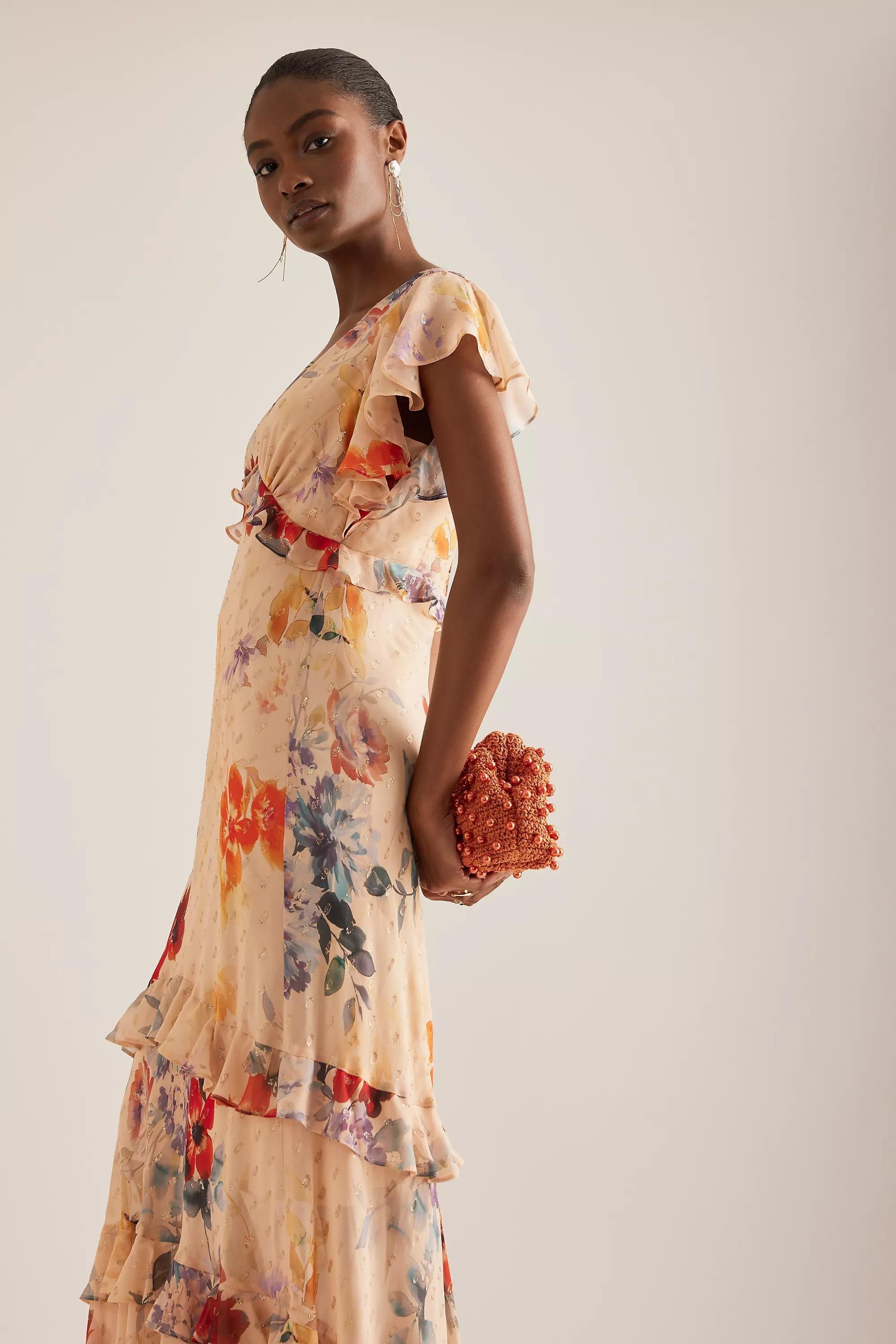 Anthropologie Floral A-Line Maxi Dress, , large image number 3