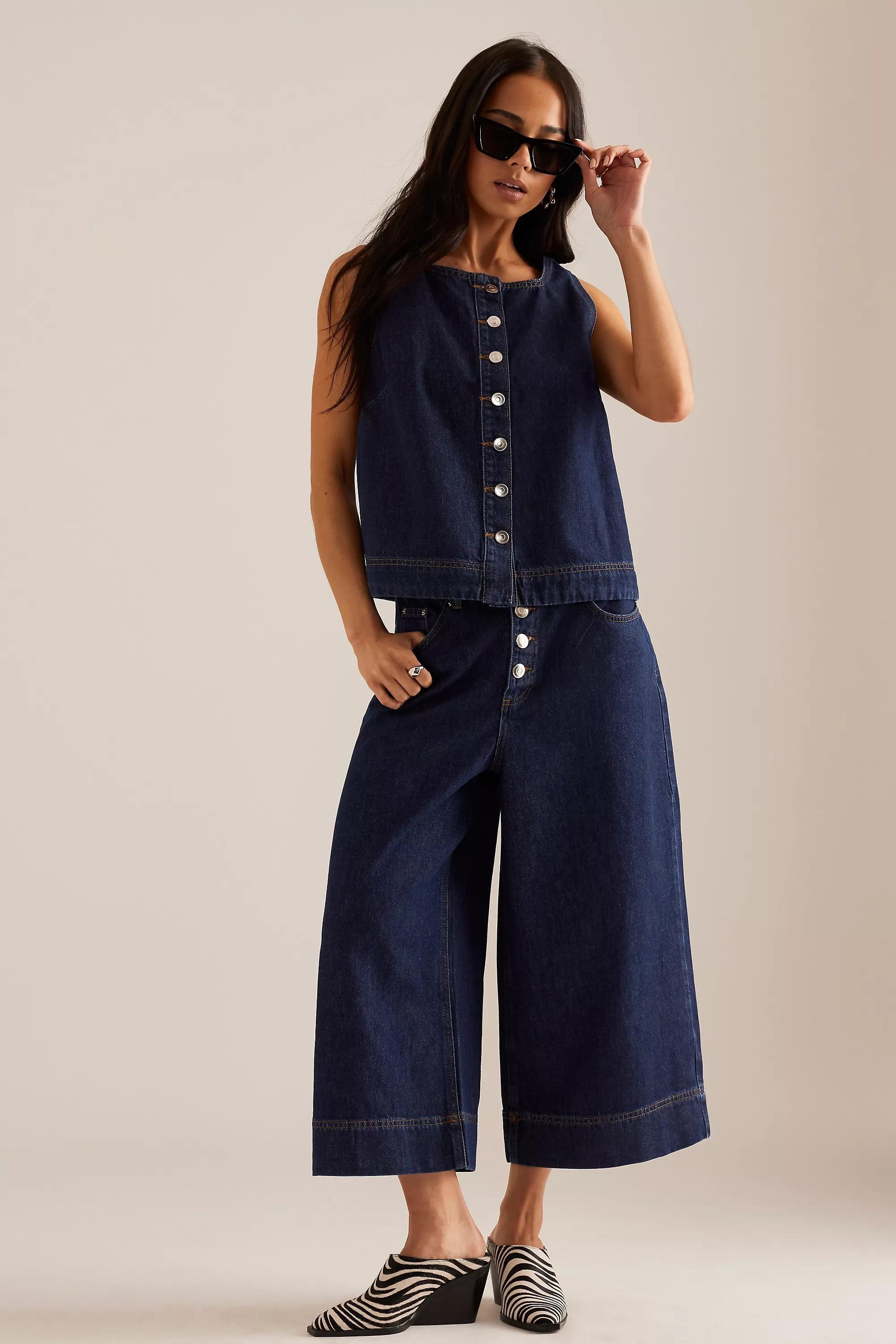 Blue Aligne Miranda Sleeveless Denim Top, A501_0093, large image number 2