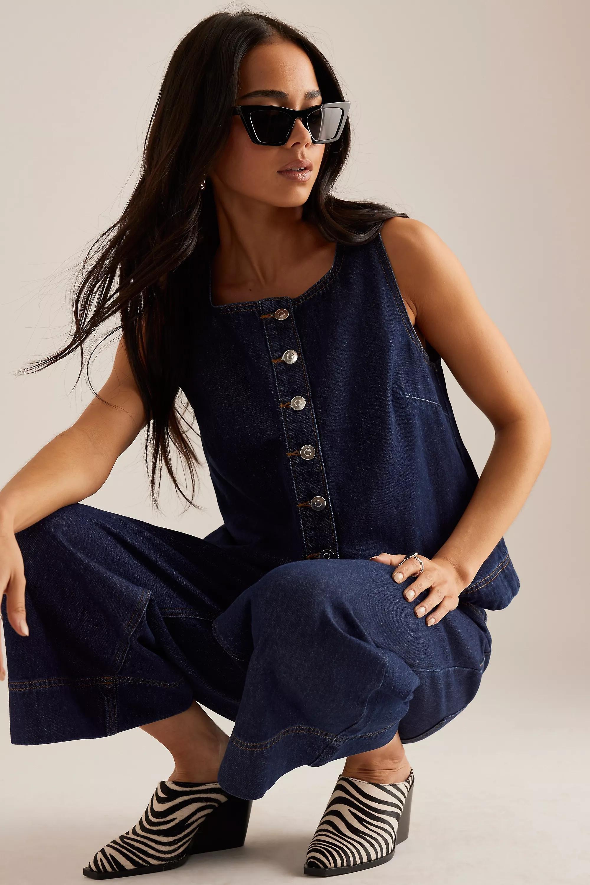 Blue Aligne Miranda Sleeveless Denim Top, A501_0093, large image number 4