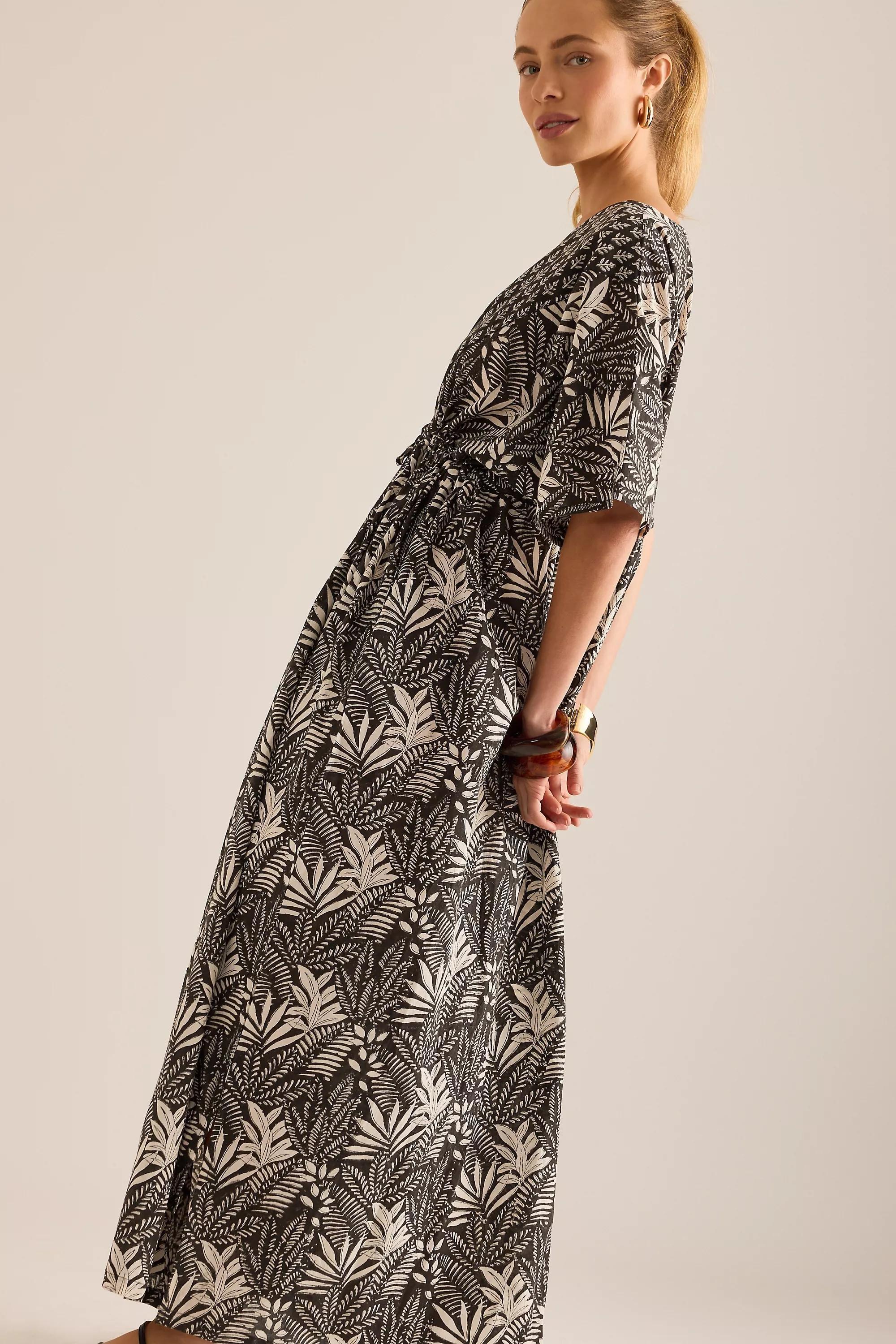 Dilli Grey Palm Kaftan, Black, A501_0001, large image number 2