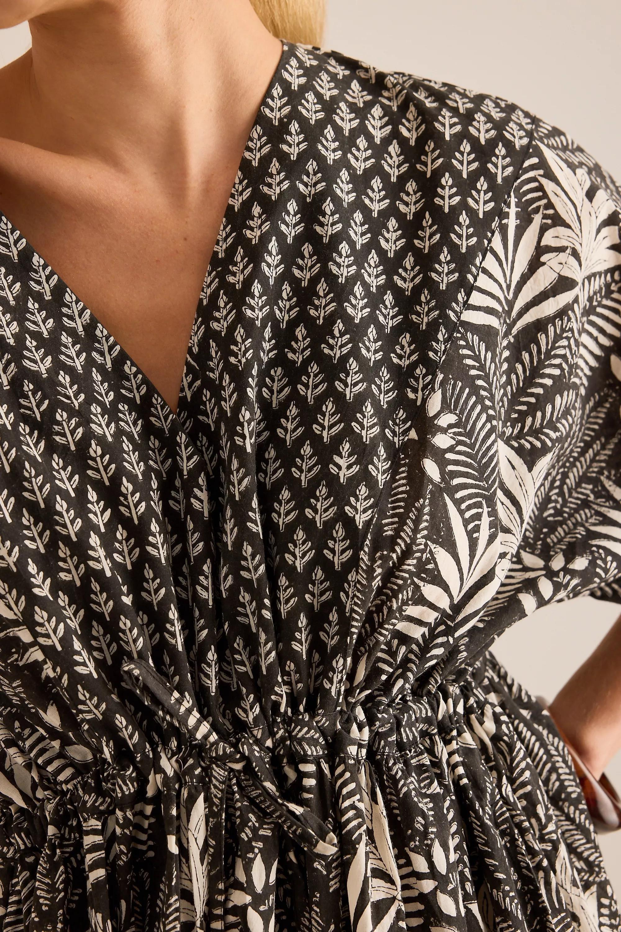 Dilli Grey Palm Kaftan, Black, A501_0001, large image number 4