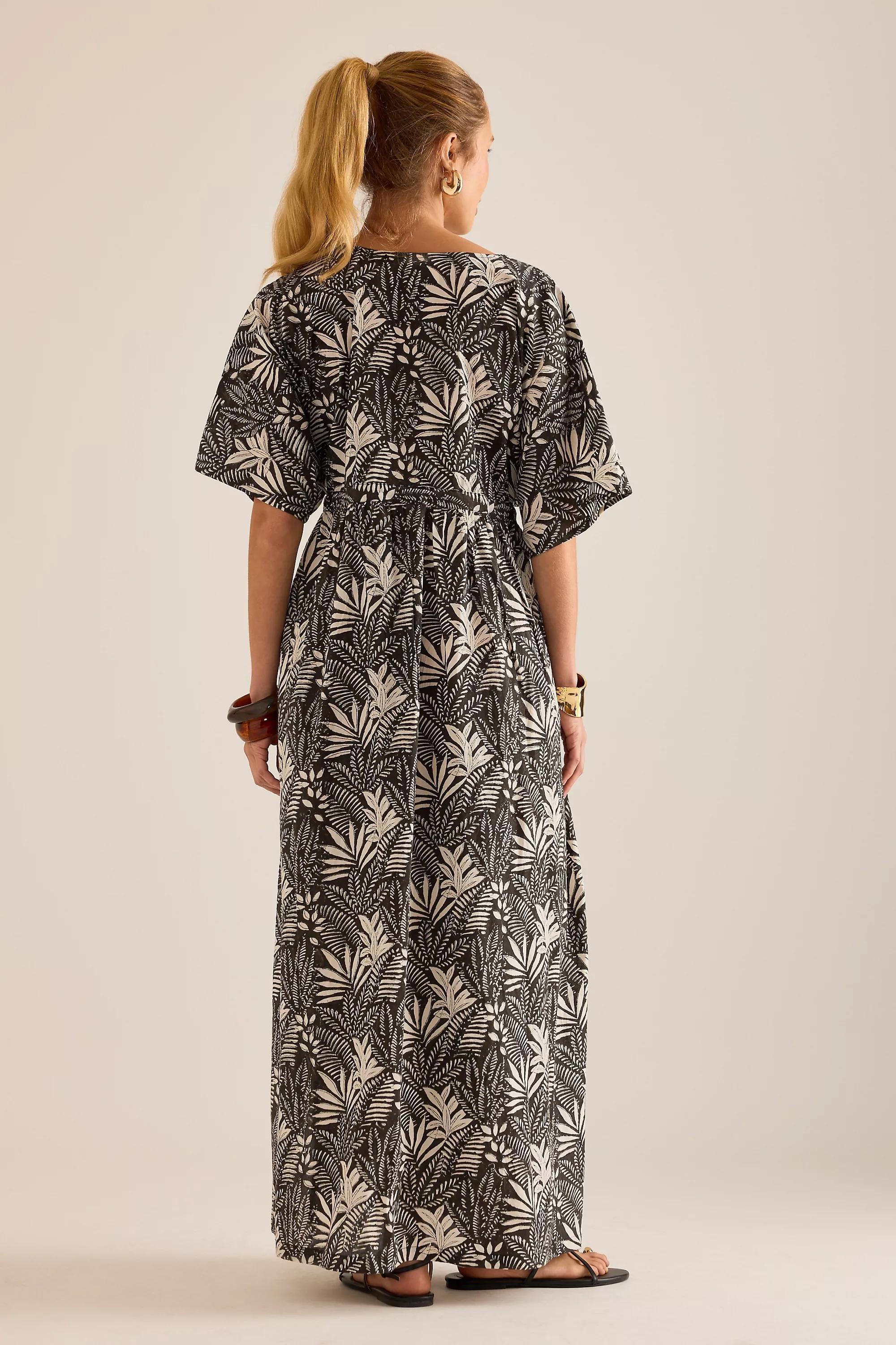 Dilli Grey Palm Kaftan, Black, A501_0001, large image number 5