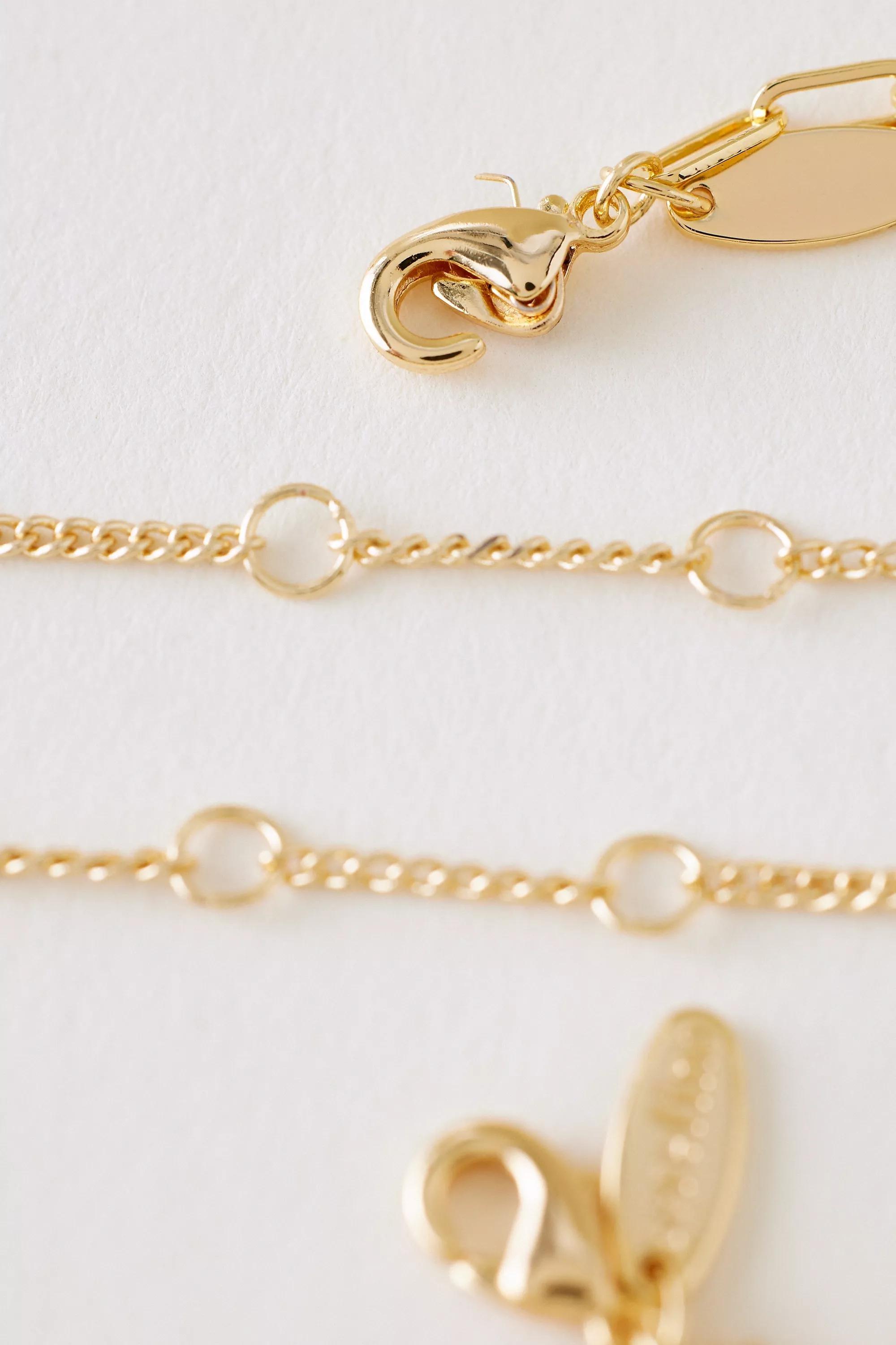 B Pearl Bubble Monogram Bracelet, Gold, A501_0902, large image number 2