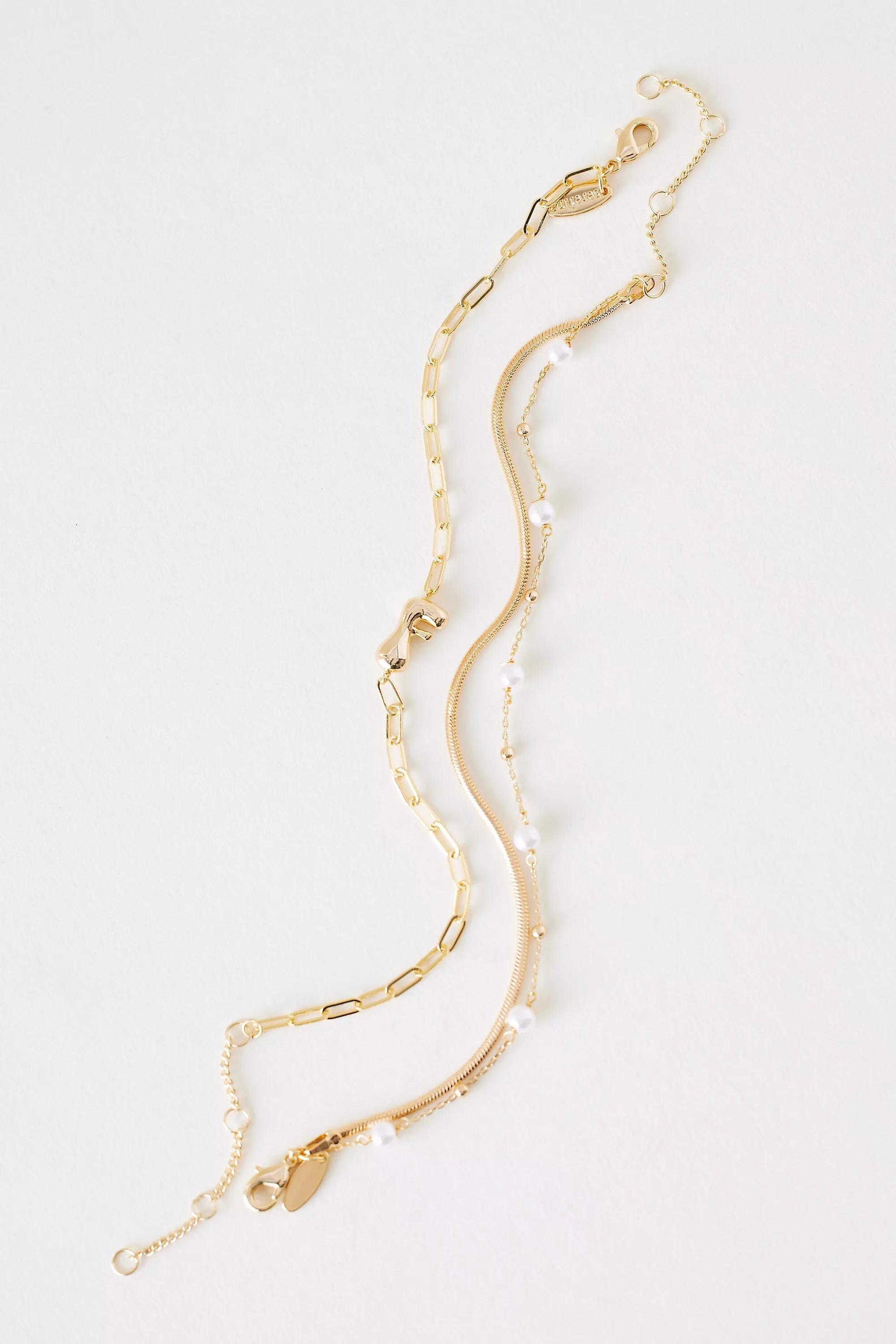F Pearl Bubble Monogram Bracelet, Gold, A501_0906, large image number 0