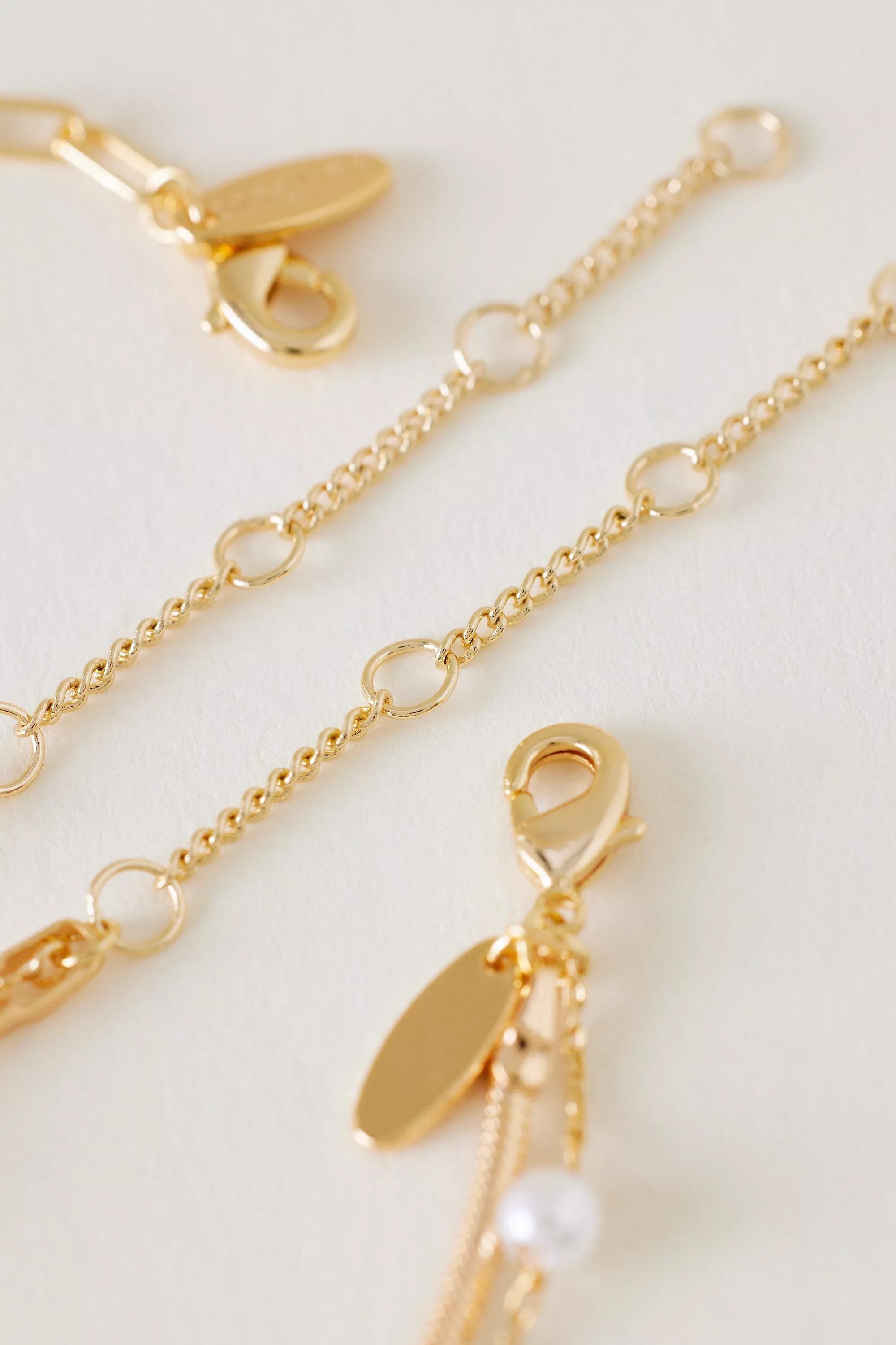 F Pearl Bubble Monogram Bracelet, Gold, A501_0906, large image number 2