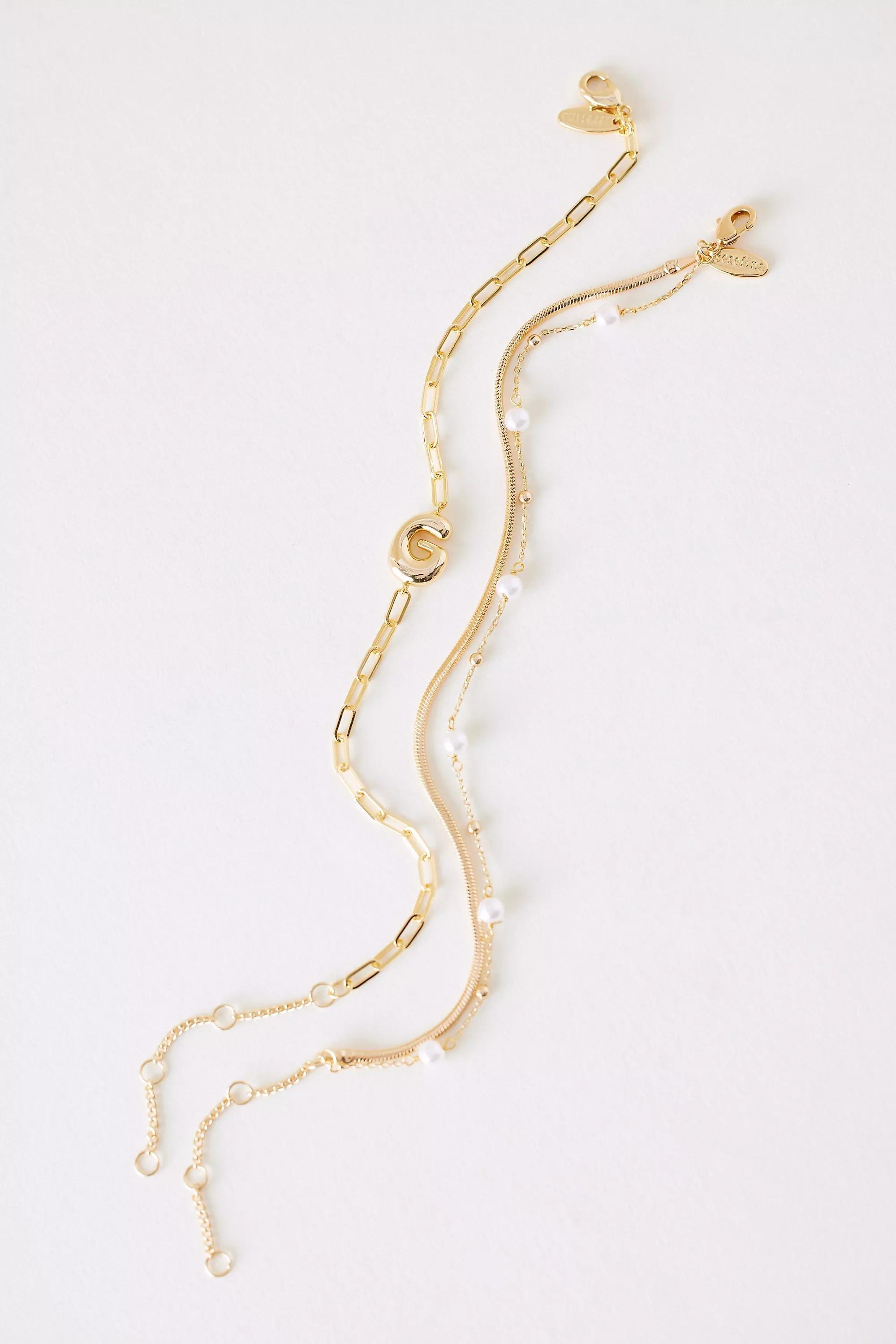 G Pearl Bubble Monogram Bracelet, Gold, A501_0907, large image number 0