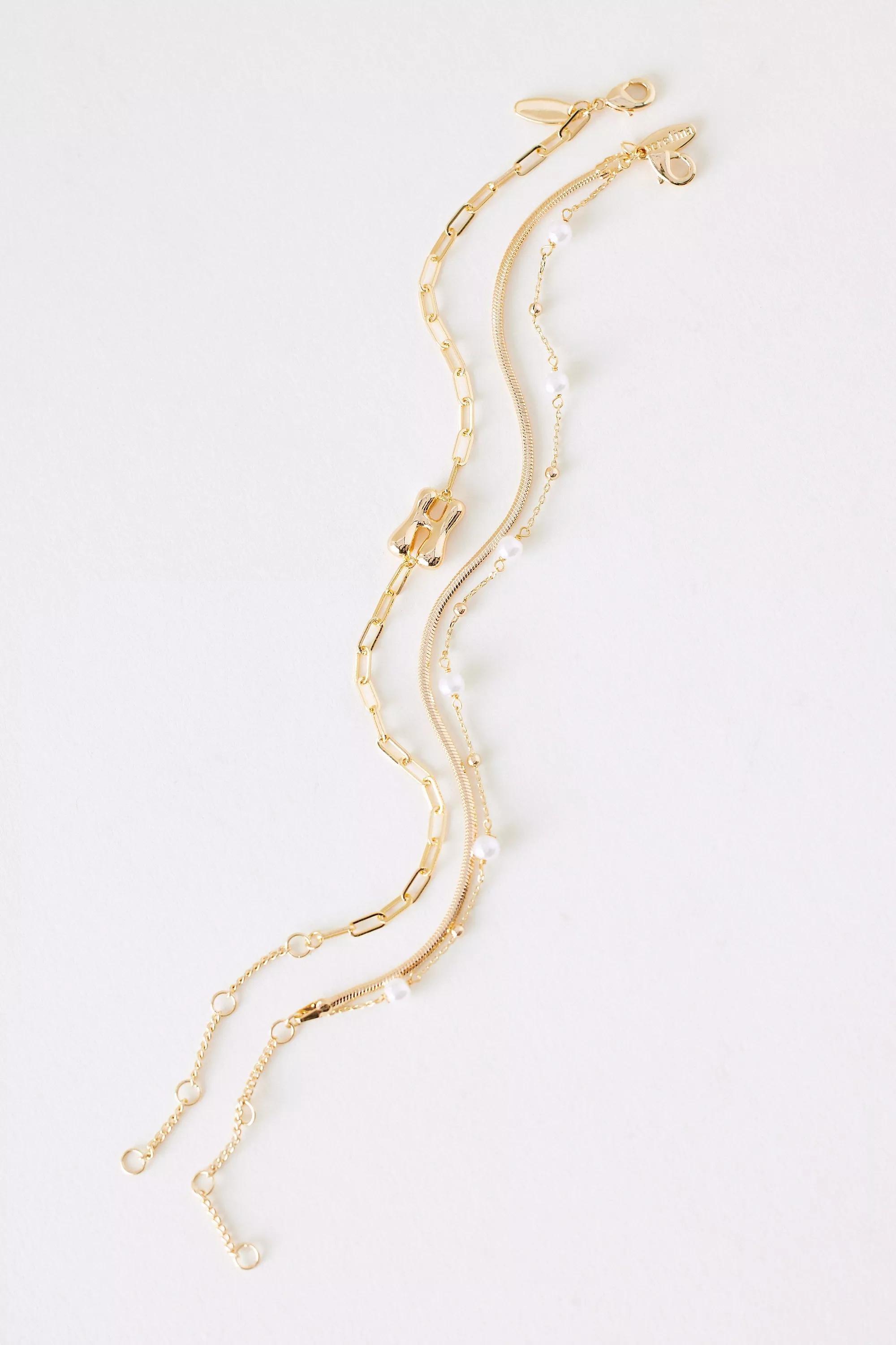 H Pearl Bubble Monogram Bracelet, Gold, A501_0908, large image number 0