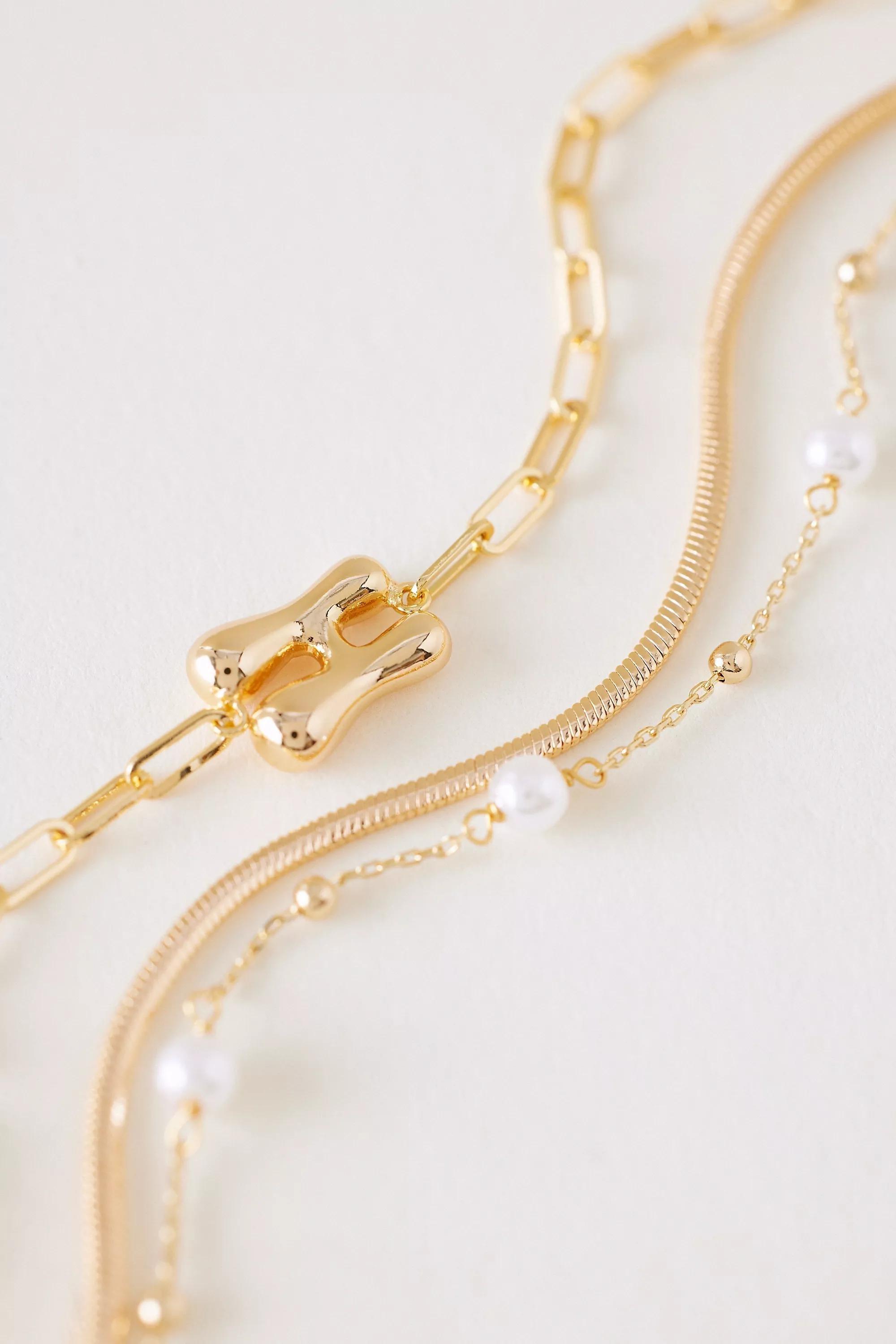 H Pearl Bubble Monogram Bracelet, Gold, A501_0908, large image number 1
