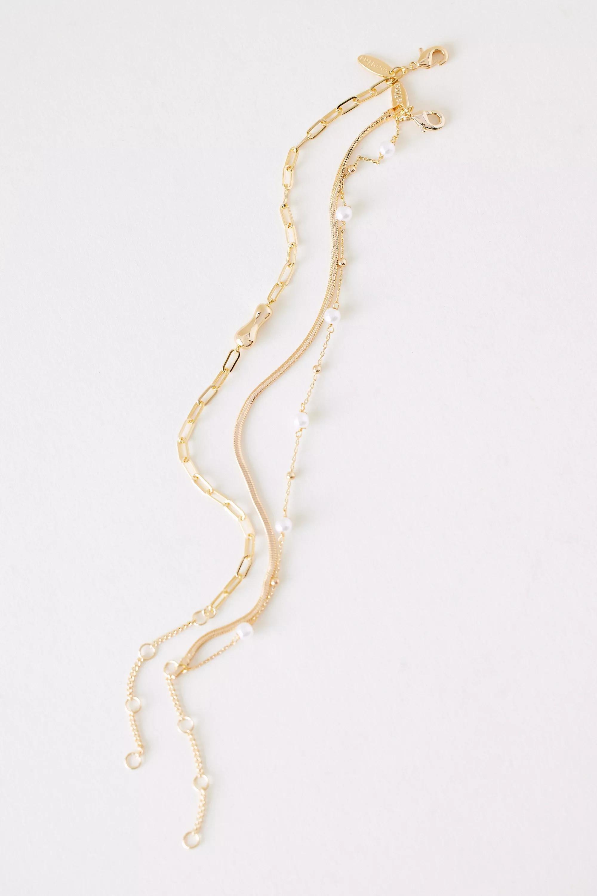 I Pearl Bubble Monogram Bracelet, Gold, A501_0909, large image number 0