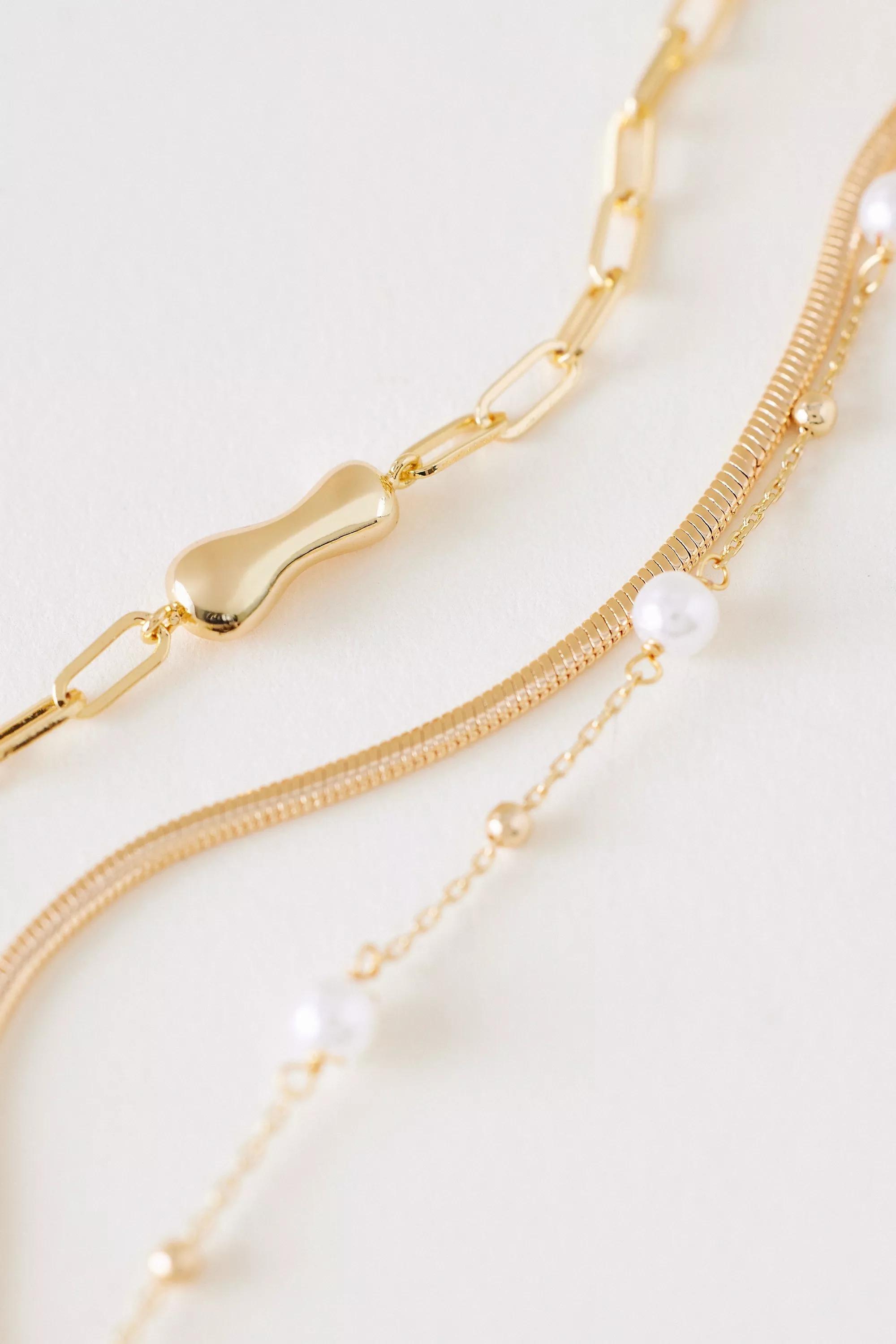 I Pearl Bubble Monogram Bracelet, Gold, A501_0909, large image number 1