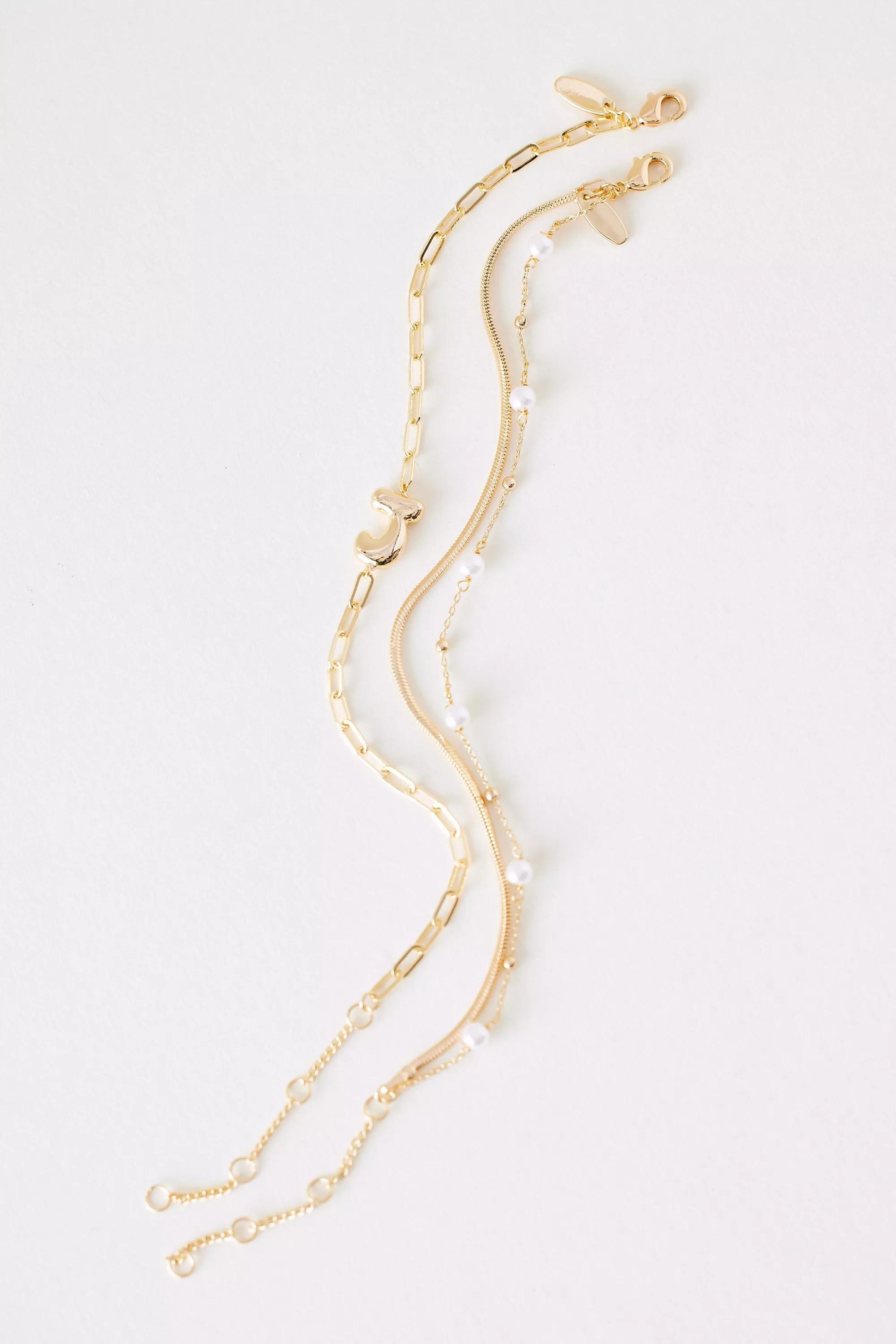 J Pearl Bubble Monogram Bracelet, Gold, A501_0910, large image number 0