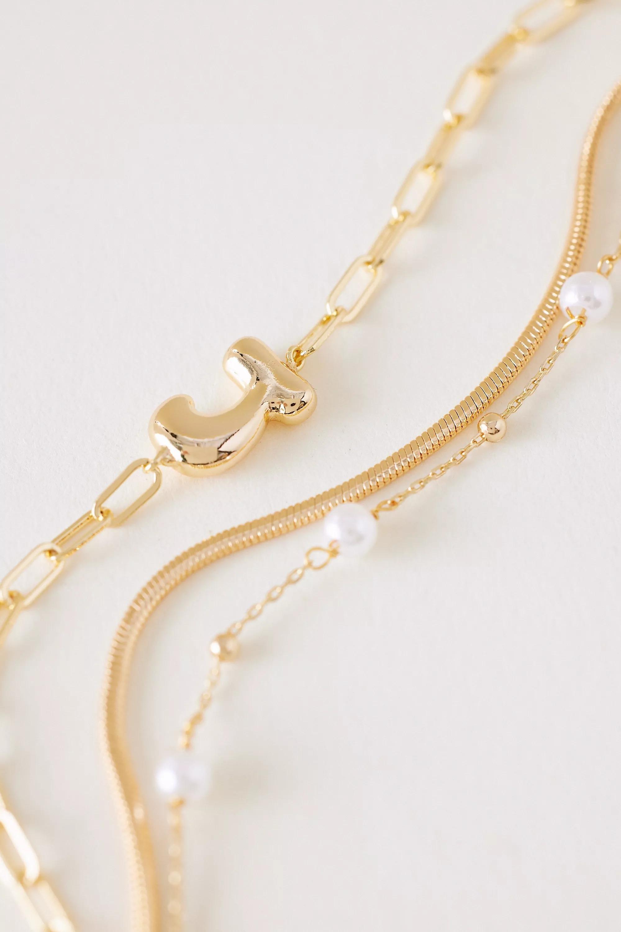 J Pearl Bubble Monogram Bracelet, Gold, A501_0910, large image number 1