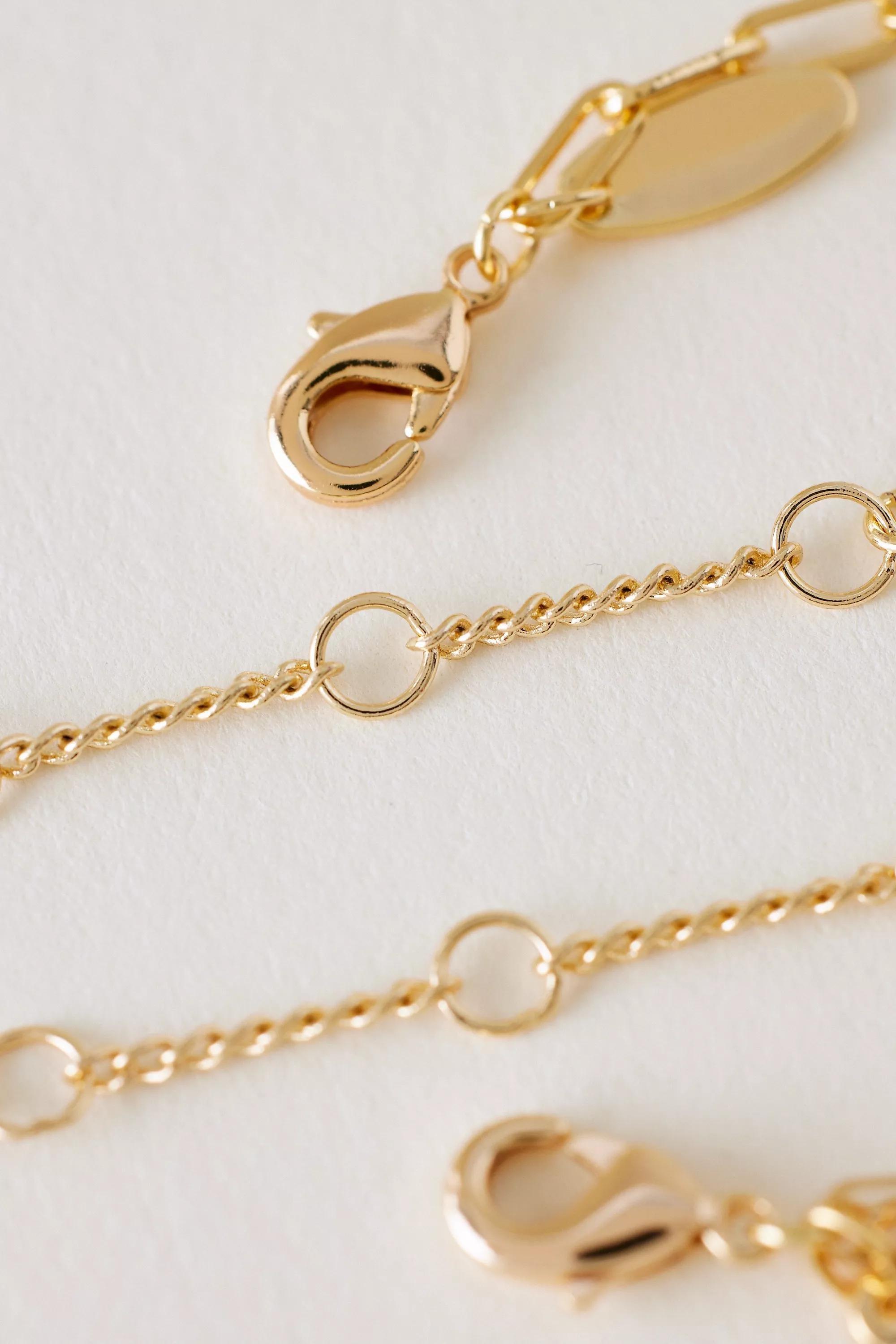 L Pearl Bubble Monogram Bracelet, Gold, A501_0912, large image number 2