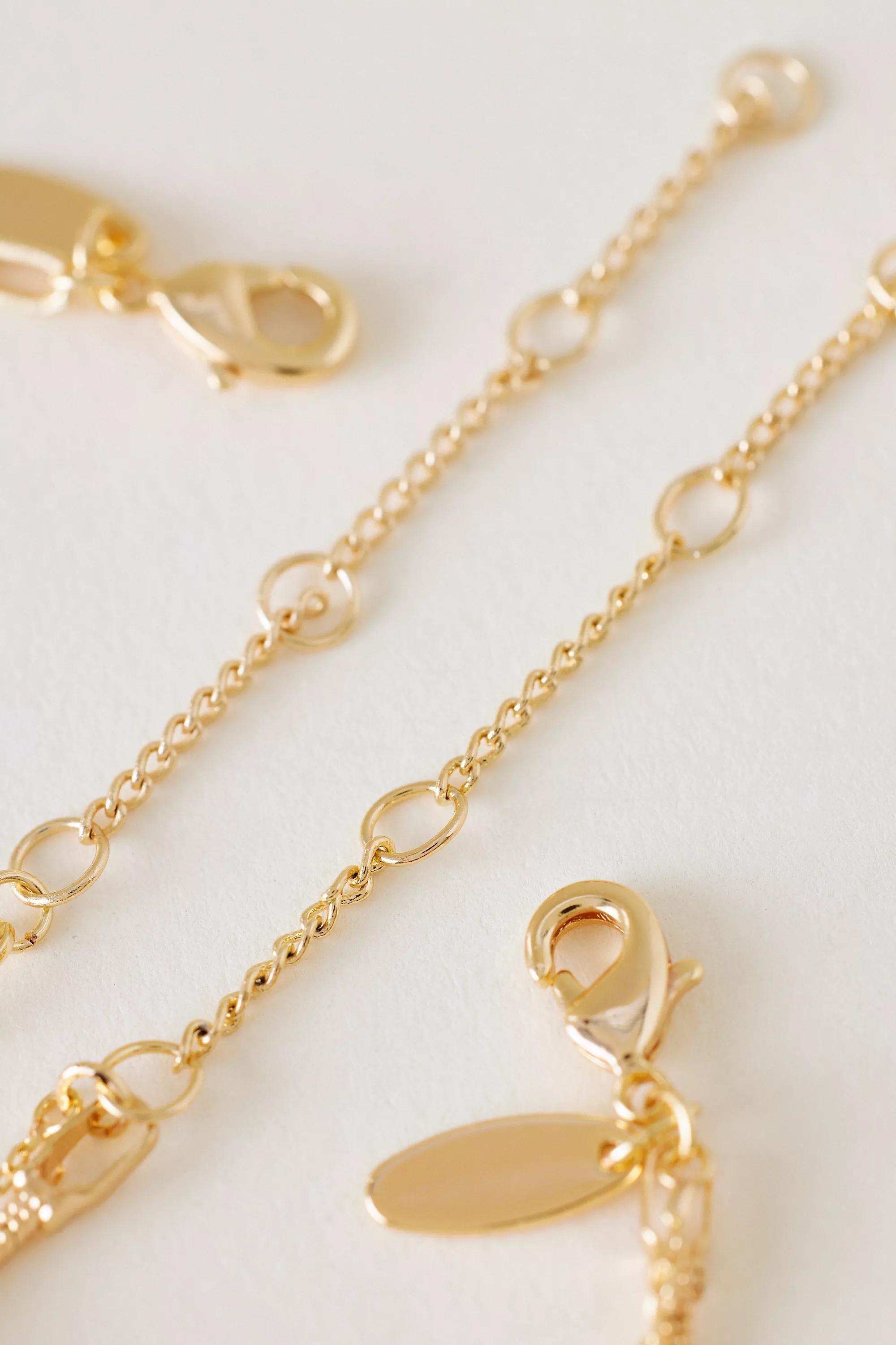 M Pearl Bubble Monogram Bracelet, Gold, A501_0913, large image number 2