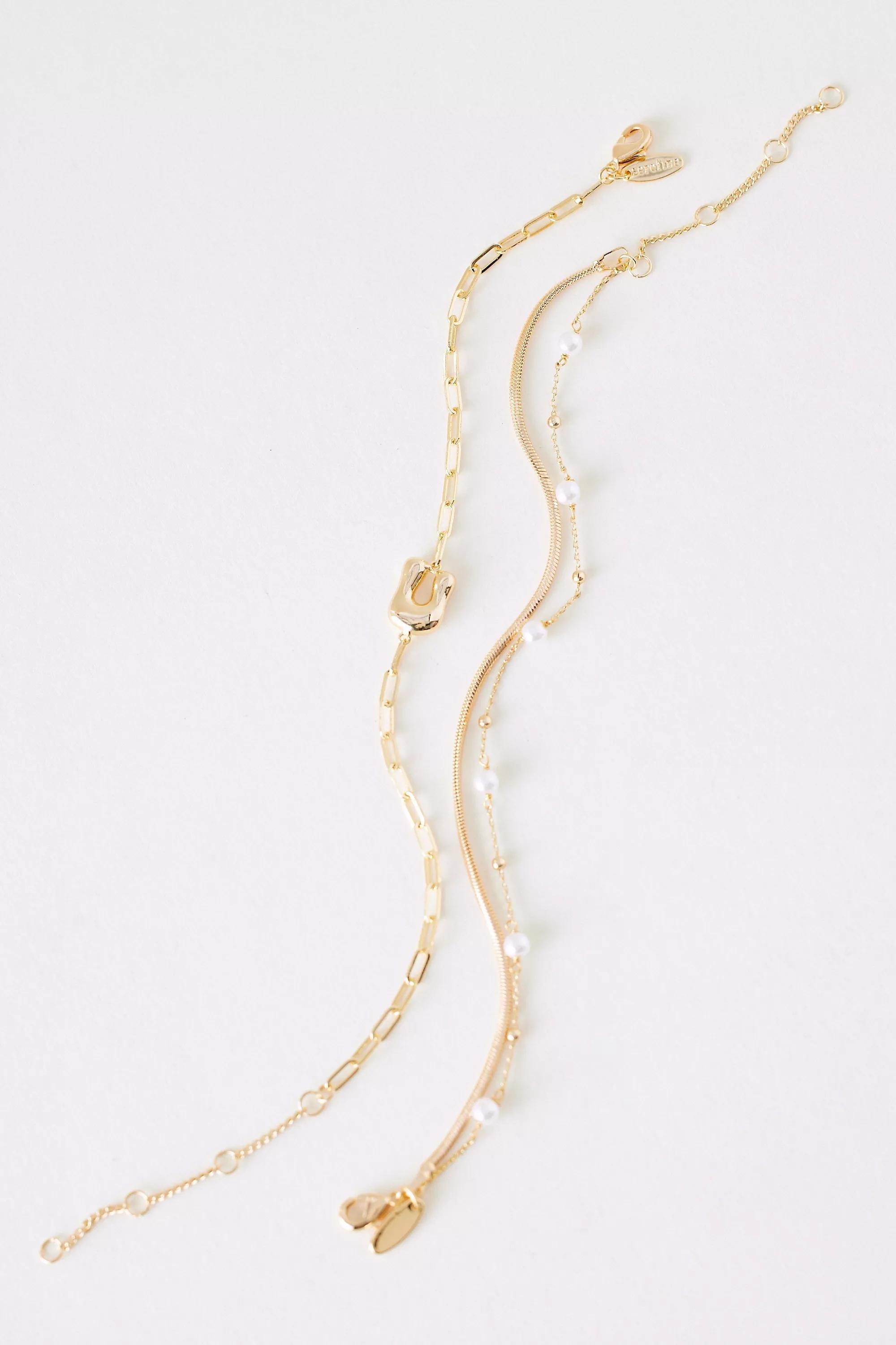 U Pearl Bubble Monogram Bracelet, Gold, A501_0921, large image number 0