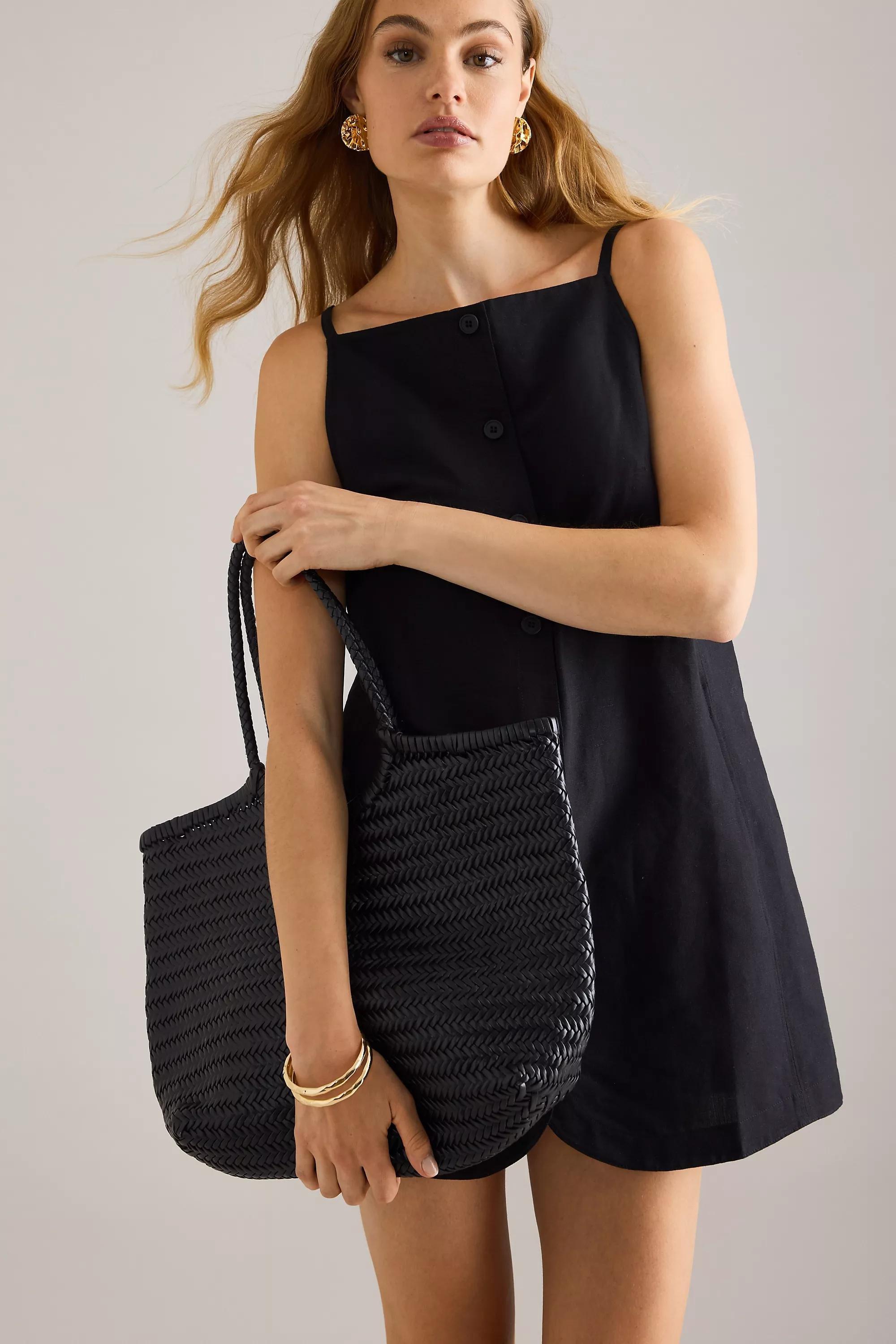 NAVY Nola Woven Leather Bag, A501_0041, large image number 1