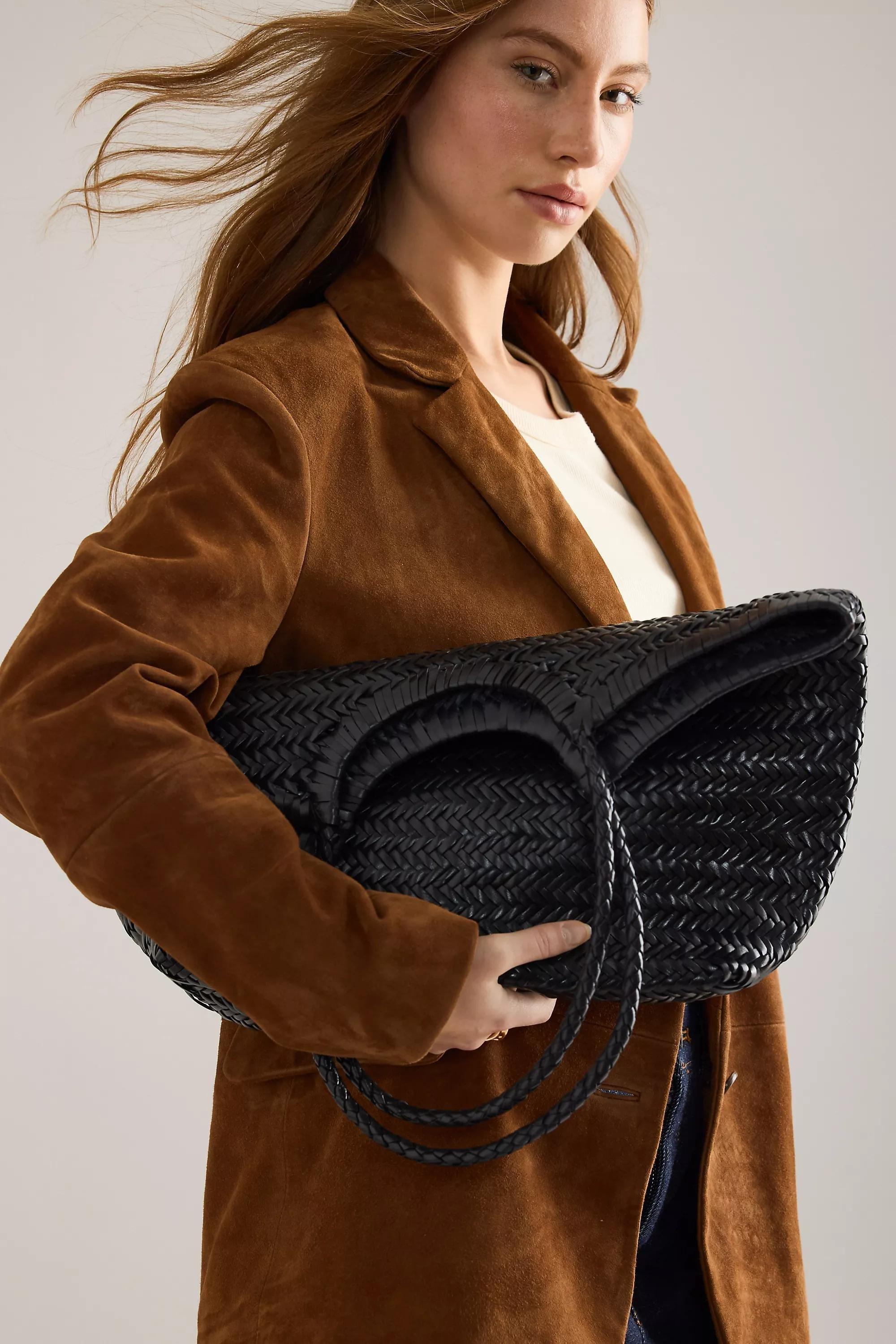 NAVY Nola Woven Leather Bag, A501_0041, large image number 4