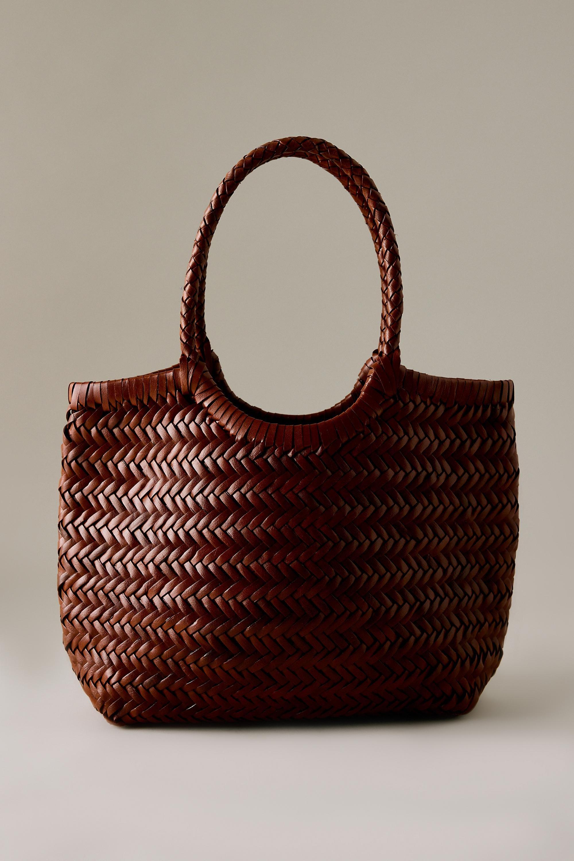 NAVY Nola Woven Leather Bag, Navy, large image number 5