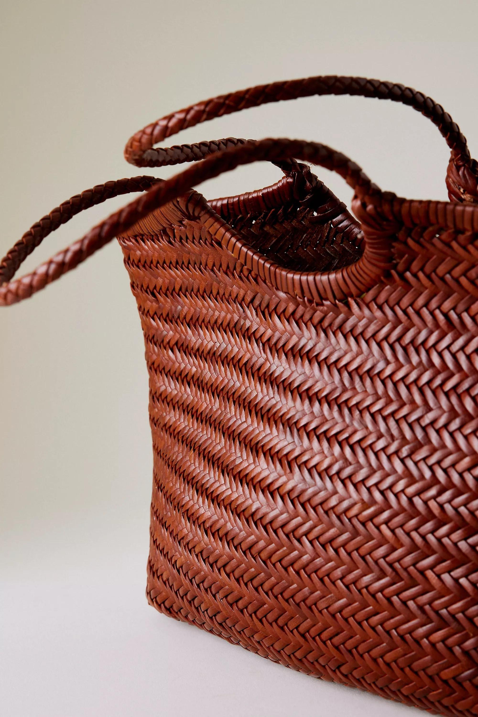 Nola Woven Leather Bag, Brown, A501_0224, large image number 3