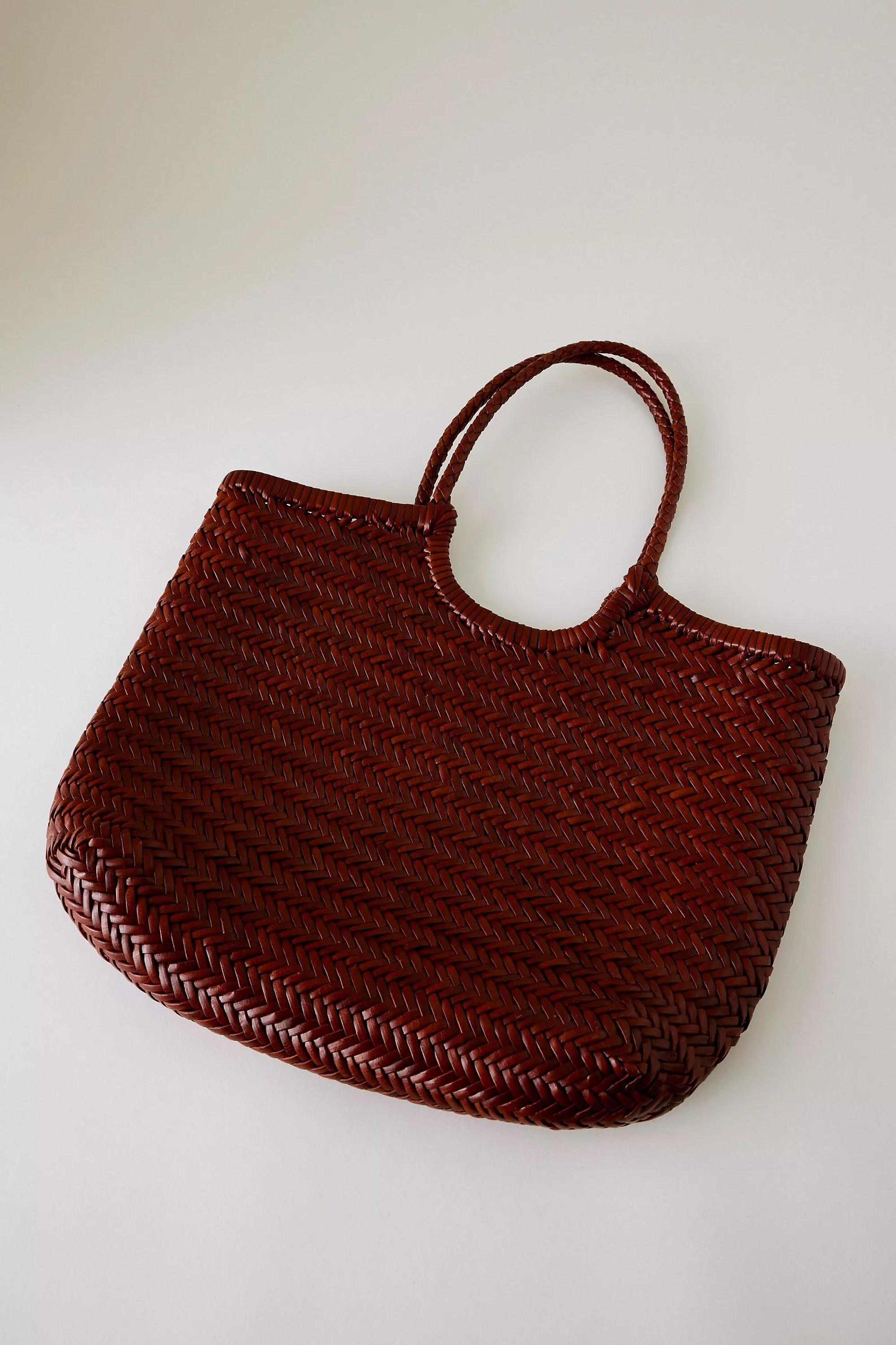 Nola Woven Leather Bag, Brown, A501_0224, large image number 4