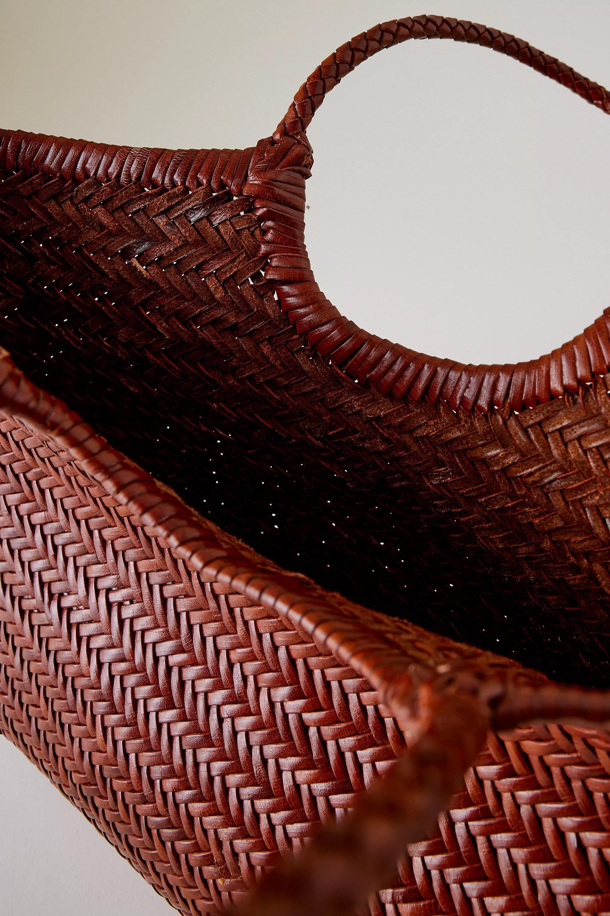 Nola Woven Leather Bag, Brown, A501_0224, large image number 5