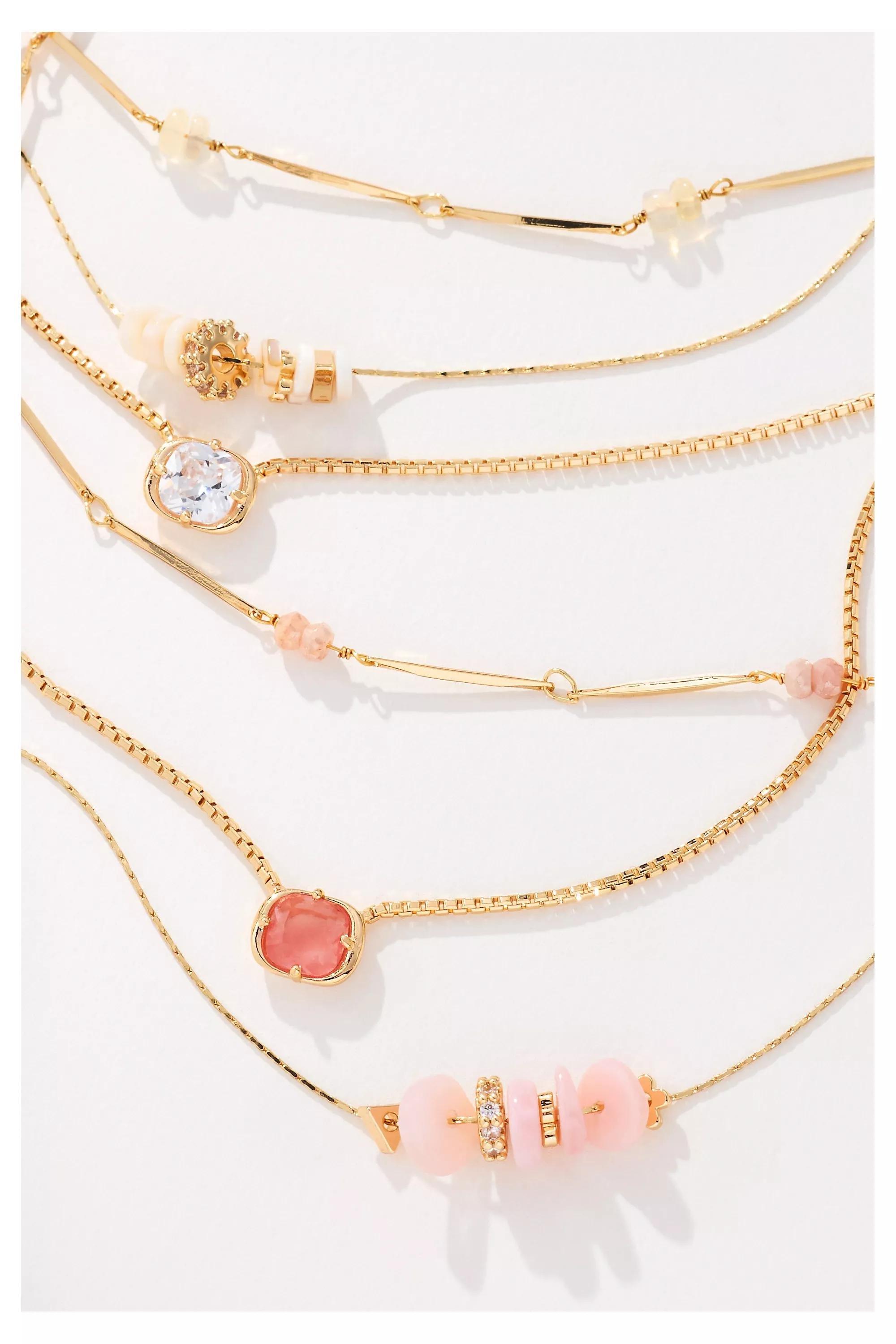 Anthropologie Set Of 3 Multi-Chain Necklace, A501_0017, large image number 1