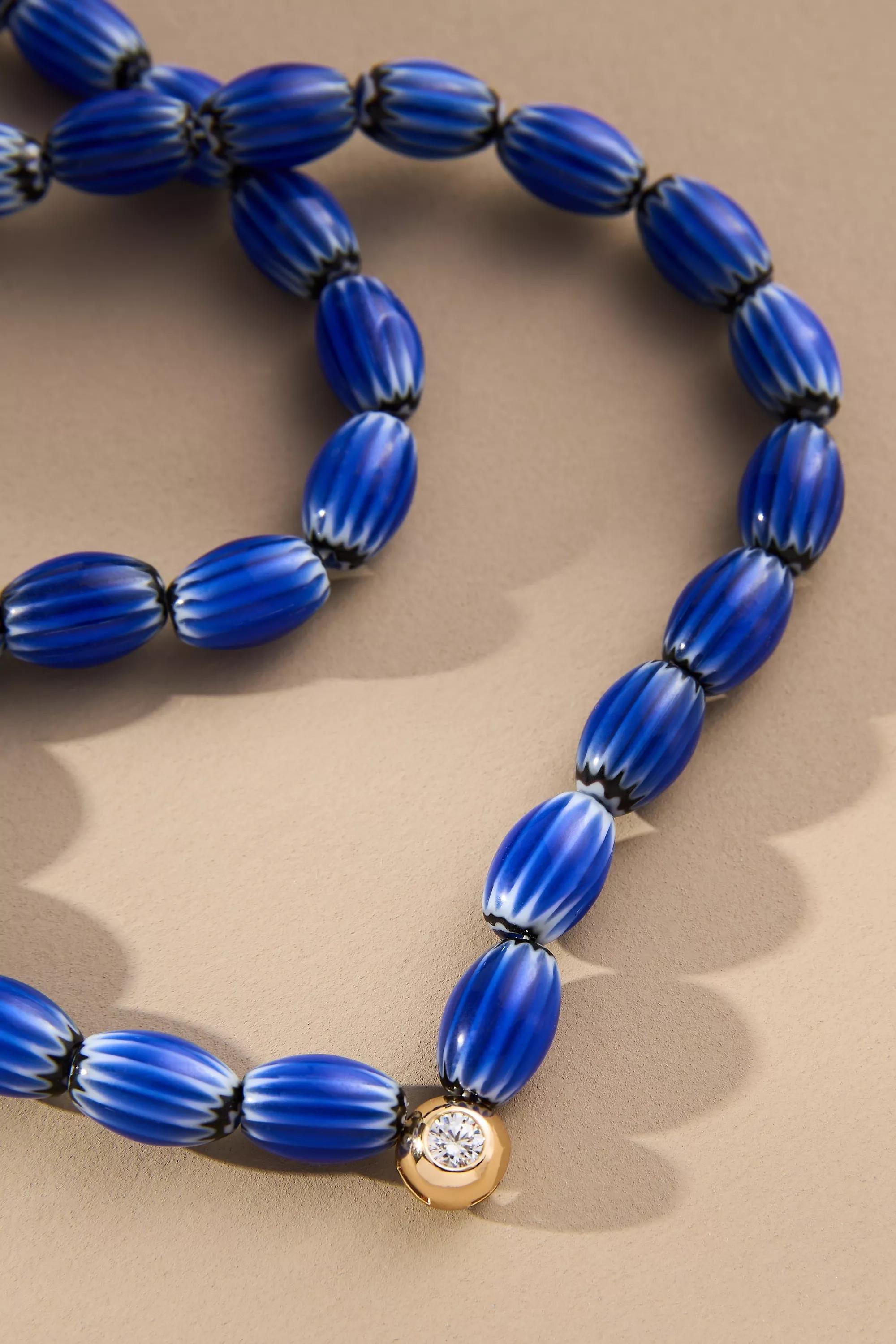 Anthropologie Chunky Necklace, Navy, A501_0041, large image number 1