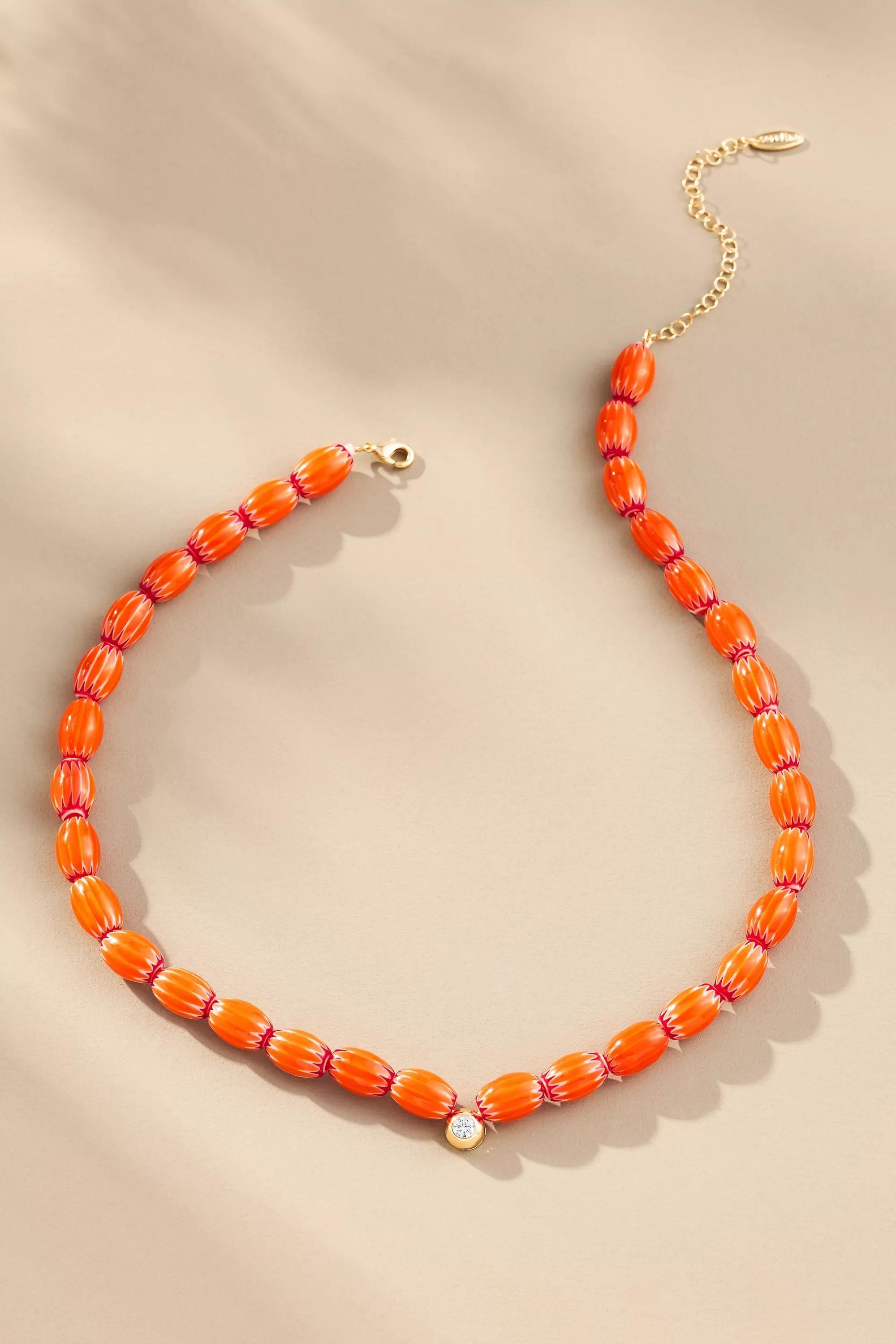 Anthropologie Necklace Women Choker, Thick Beaded, A501_0060, large image number 1