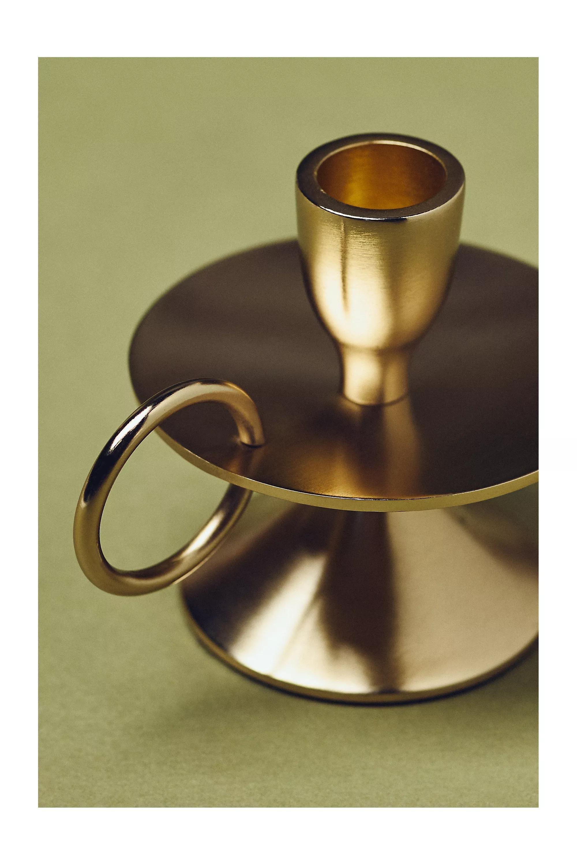 Naya Tinted Brass Lacquer Taper Candle Holder, Gold, A501_0070, large image number 5