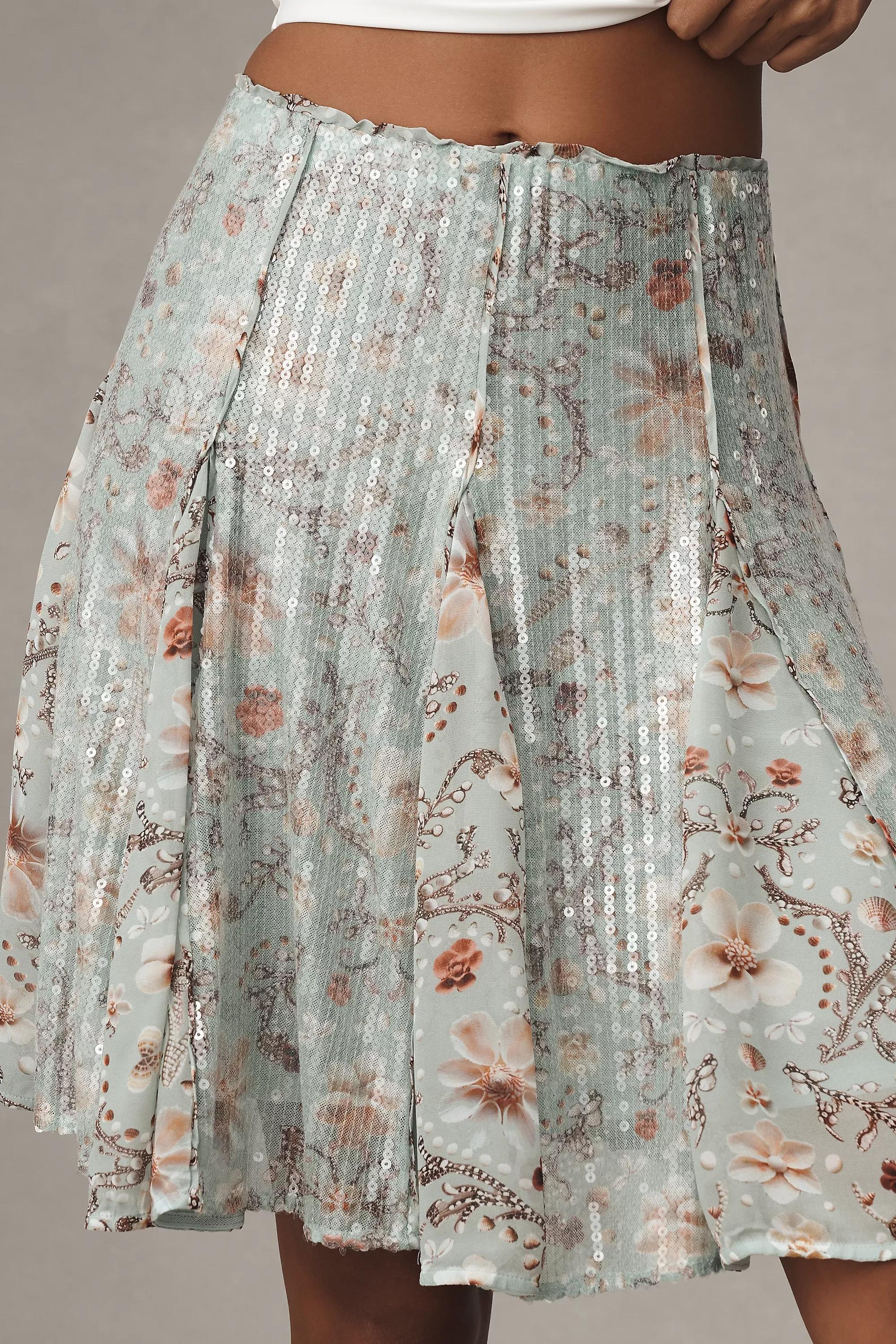 Anthropologie Floral Wrap Brunch Midi Skirt, , large image number 3