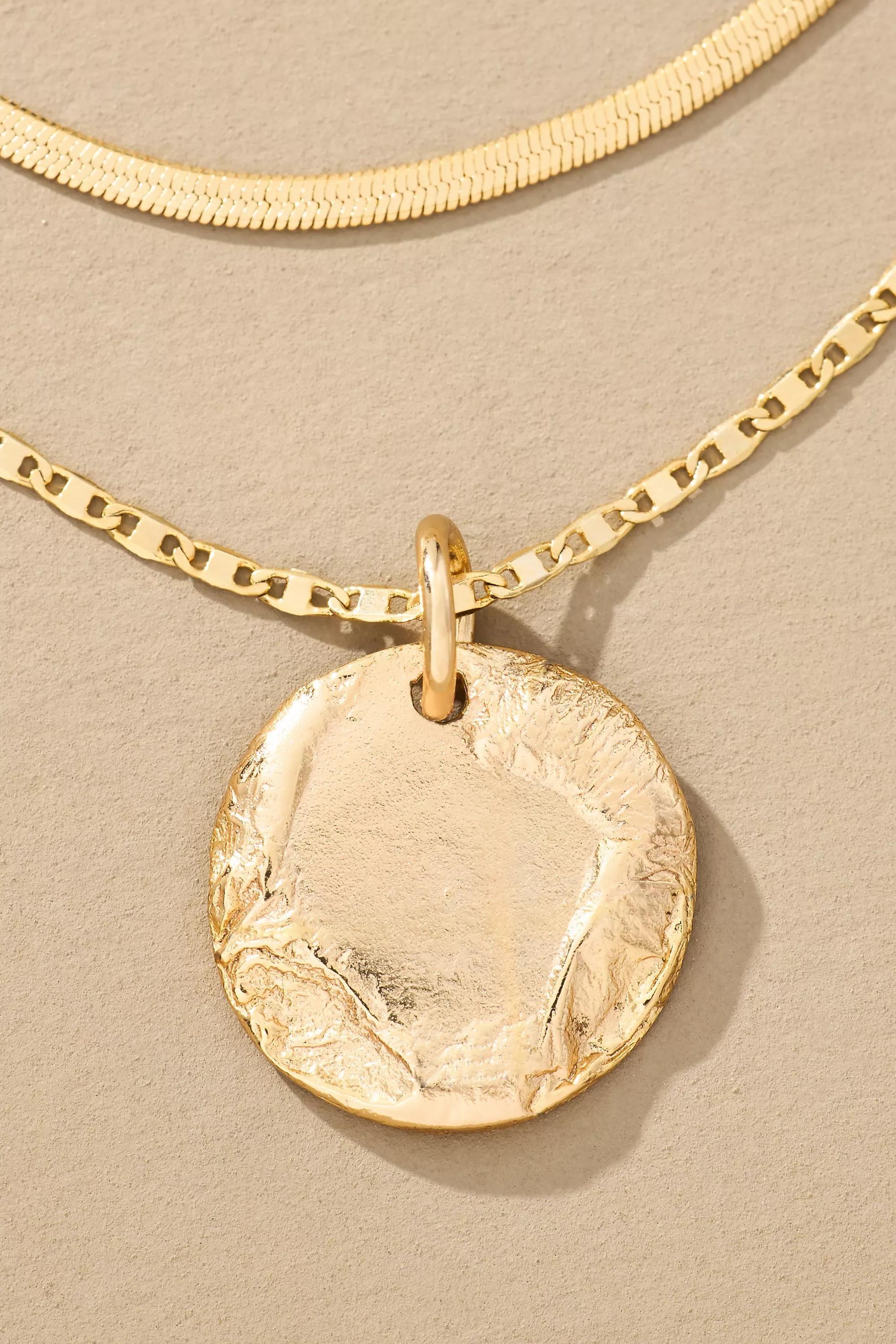 Gold Layered Coin Charm Necklace, A501_0070, large image number 3