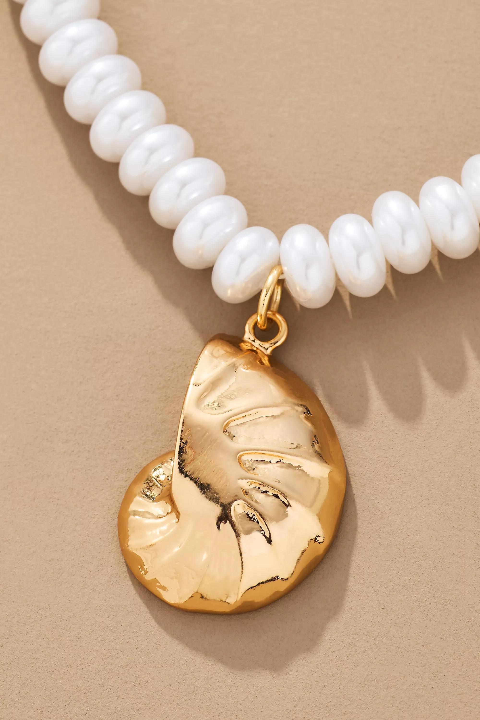 Anthropologie Necklace Pendant, Pearl, A501_0017, large image number 3