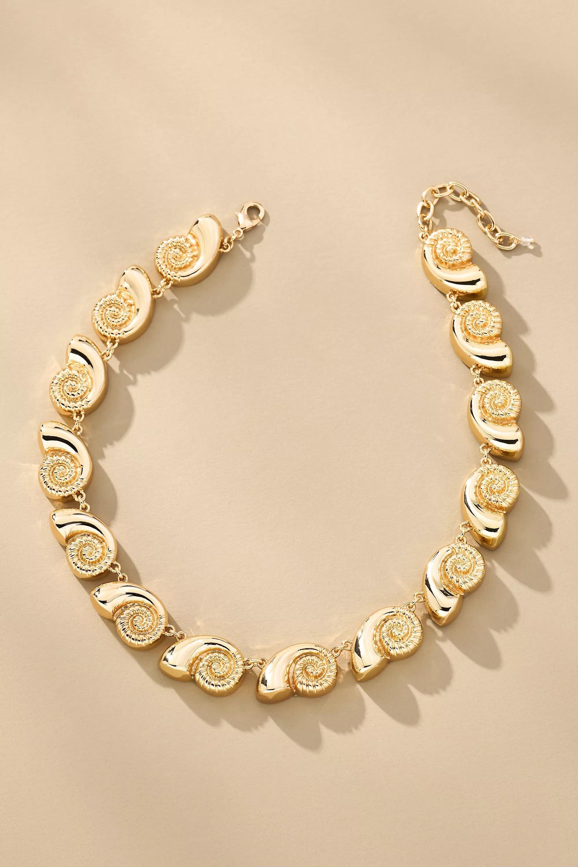 Anthropologie Choker Necklace, Gold, A501_0070, large image number 1