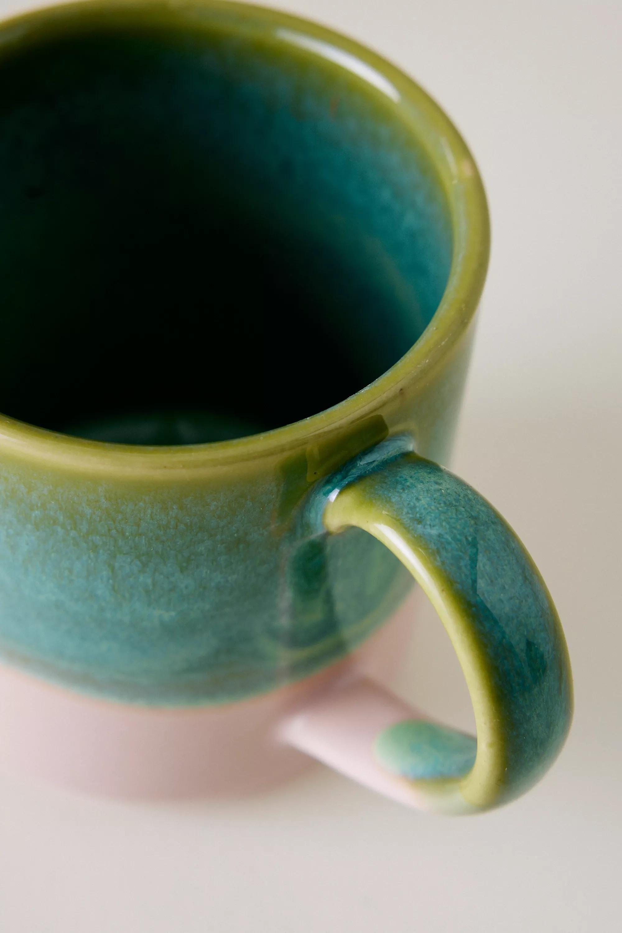 Detailed Dip Mug, Green, A501_0237, large image number 1