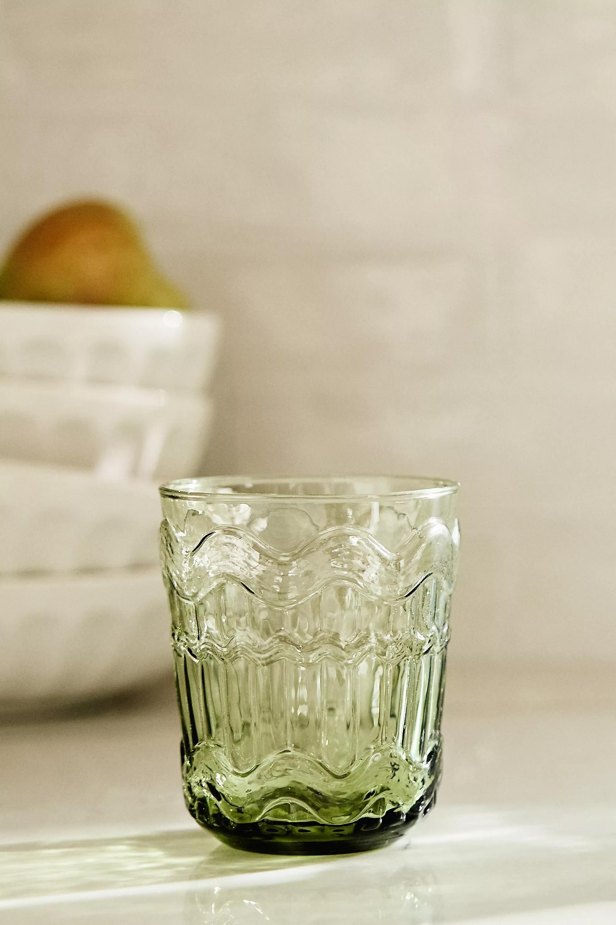 Polly Textured Juice Glasses, Green, A501_0037, medium