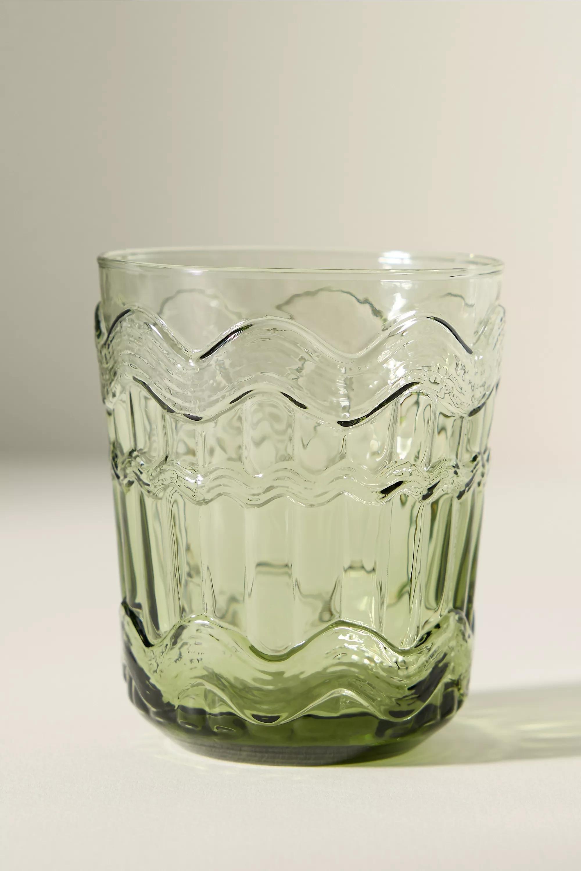 Polly Textured Juice Glasses, Green, A501_0037, medium
