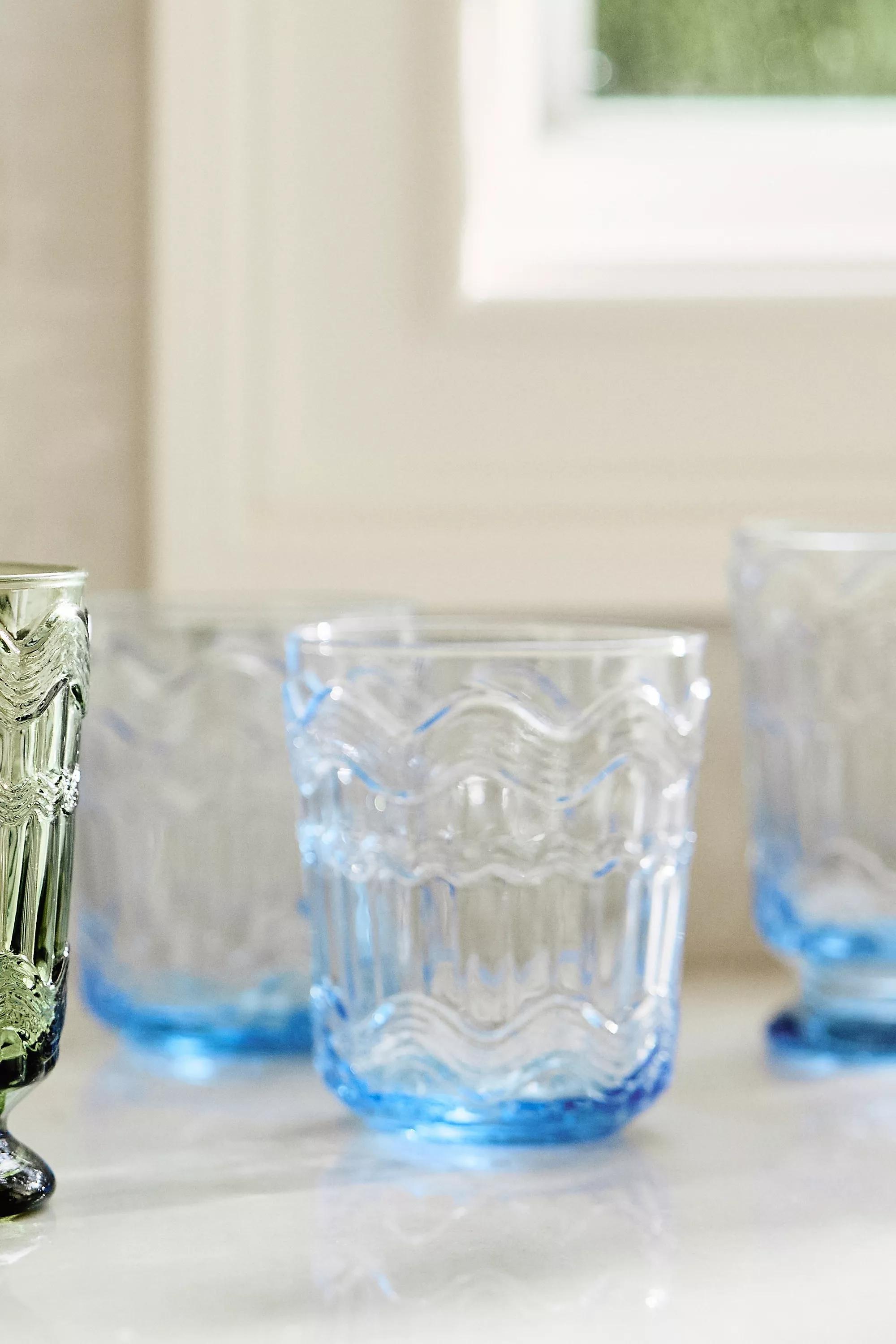 Polly Textured Juice Glasses, Blue, A501_0045, medium